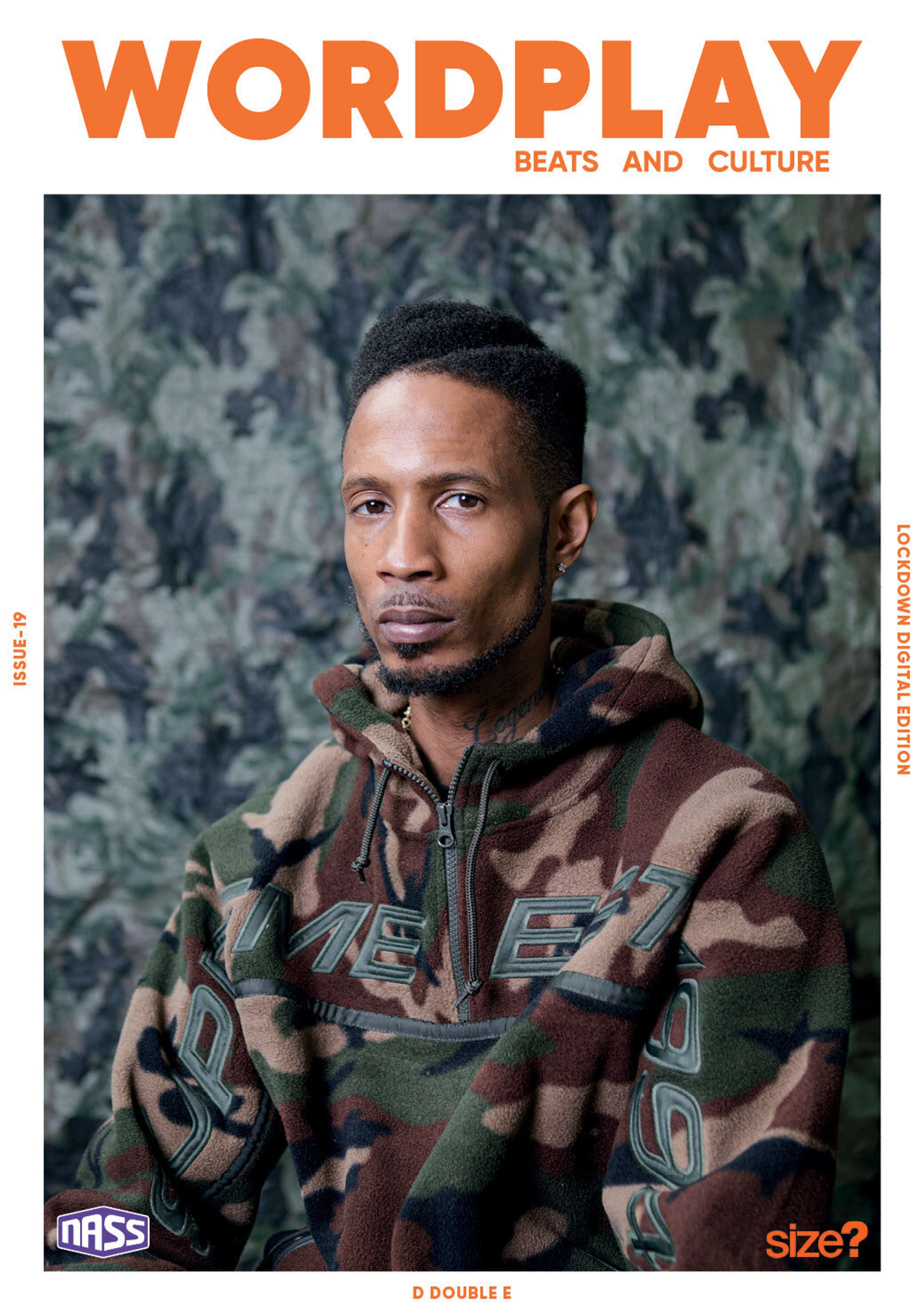 Lockdown issue of Wordplay Magazine, styling grime artist D Double E by Mel Harper