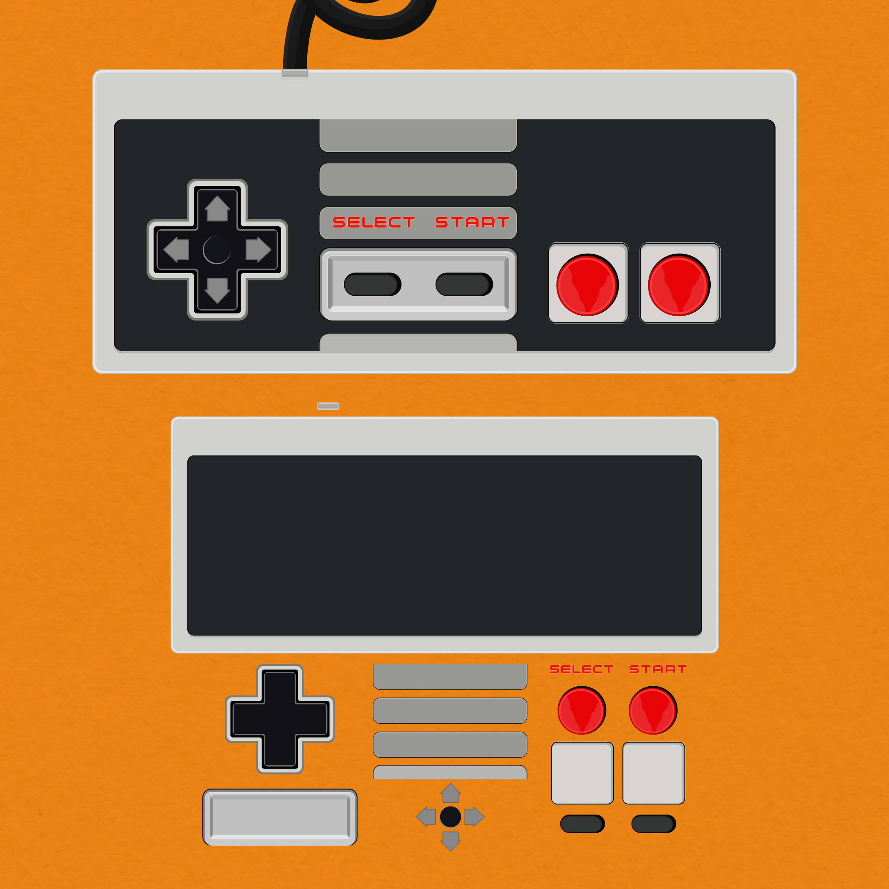 Nintendo Entertainment System Controller Vector by Lee O'Connor