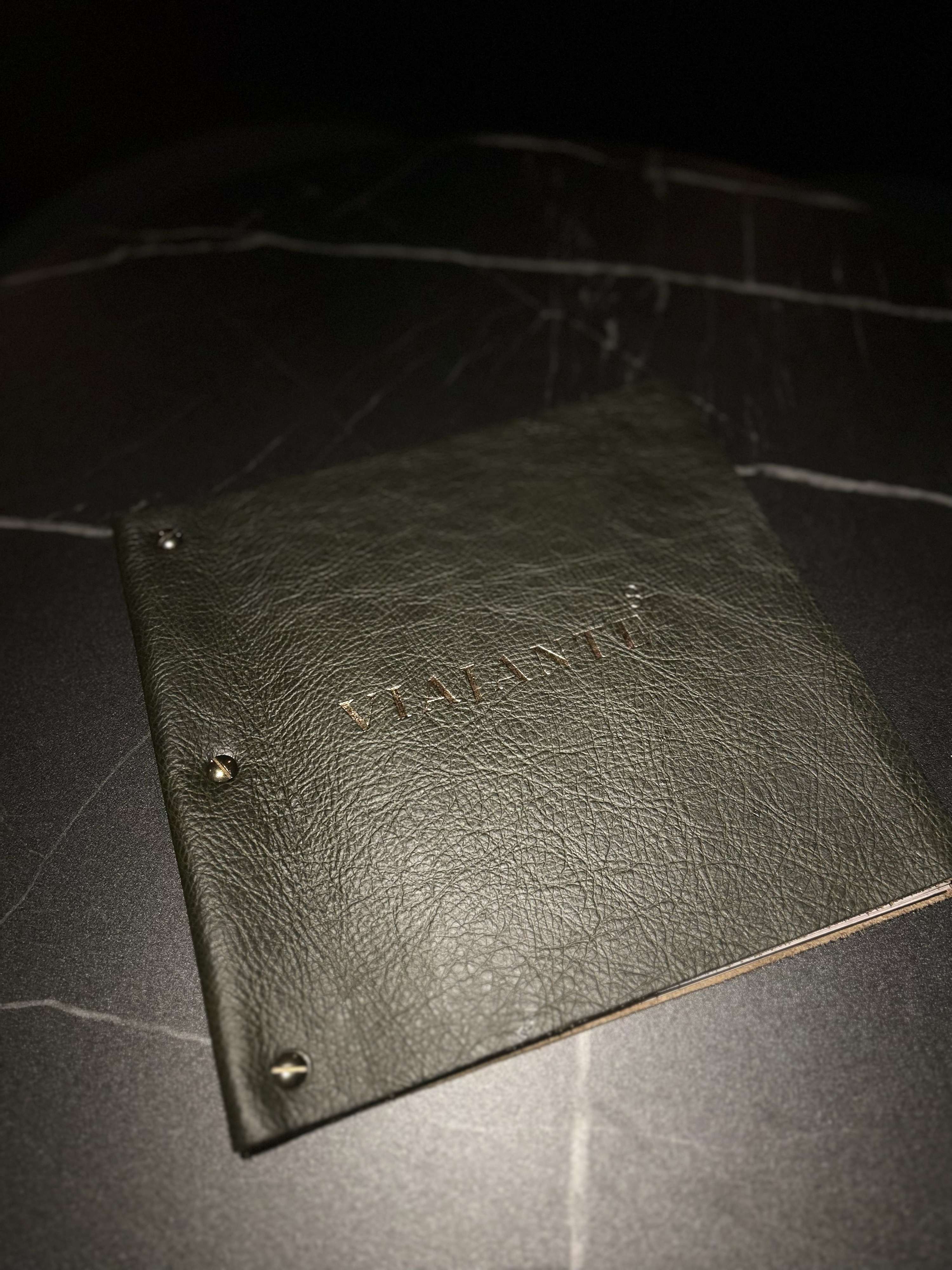 Menu design for Viajante87 by Sarah Kestenbaum