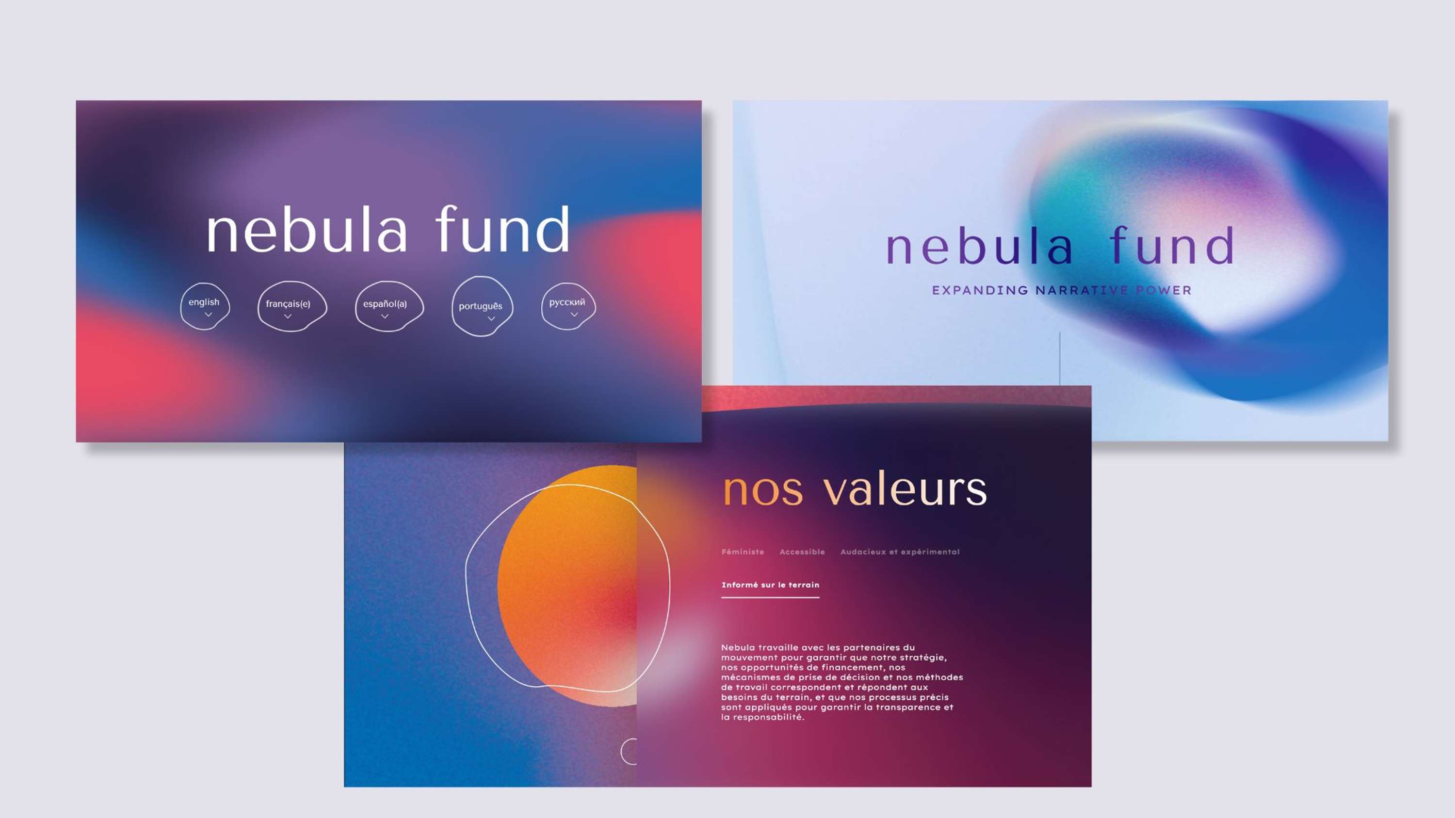 Nebula Fund branding and web development by Rochelle Shanthakumar