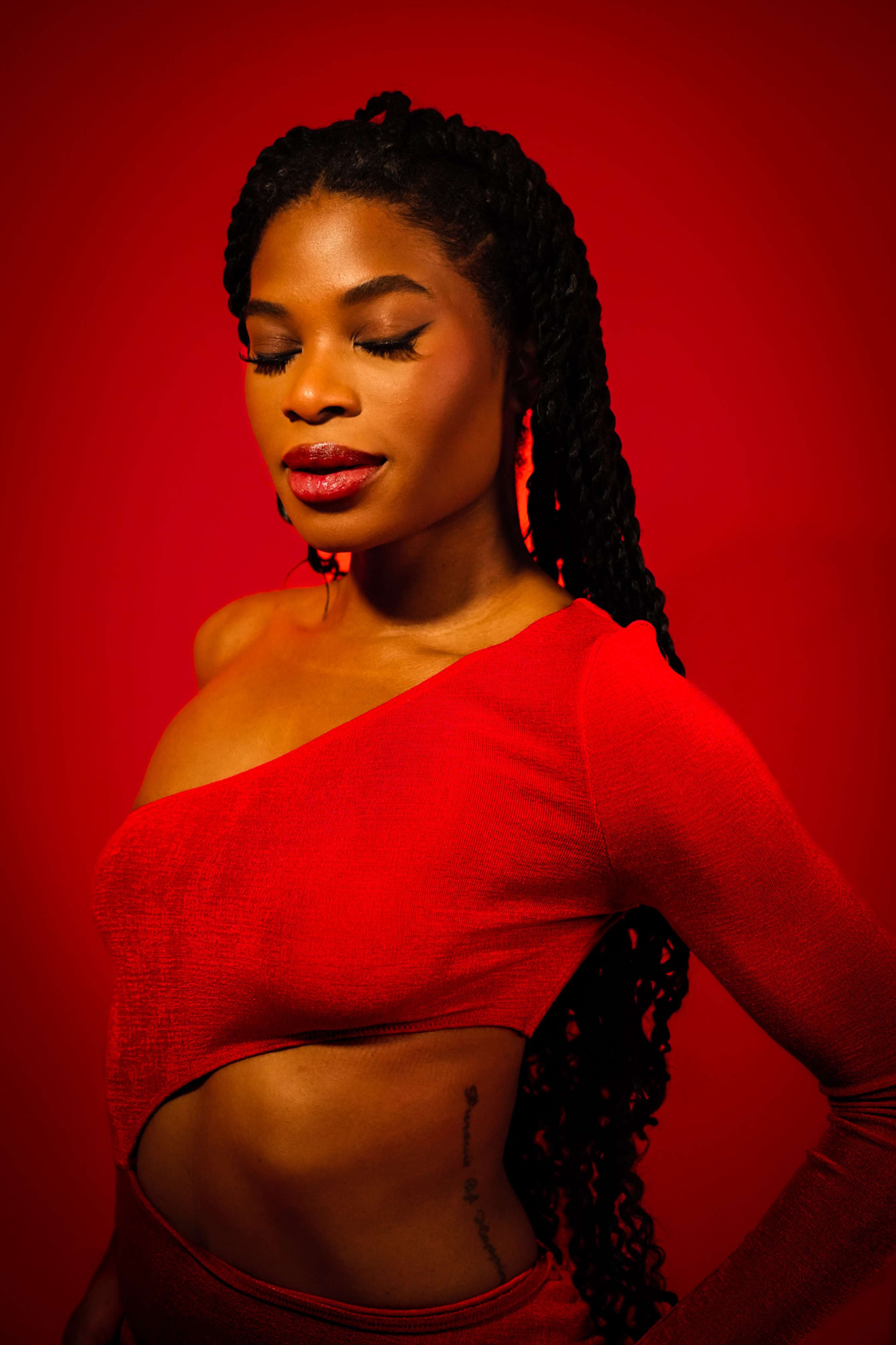 Lady in red by Mary Monrose