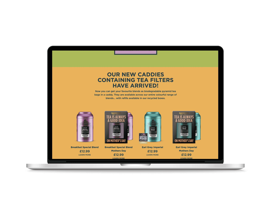BABINGTONS BLENDS, Website Design by Beatrice Duguid Cox
