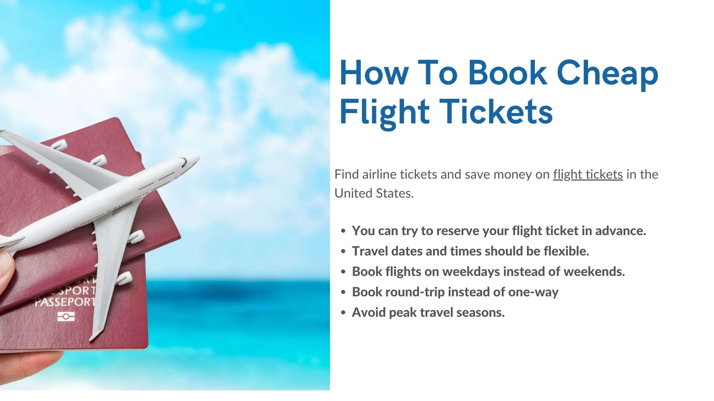 Simple Booking Guide For  Cheap Flight Tickets by First Fly Travel