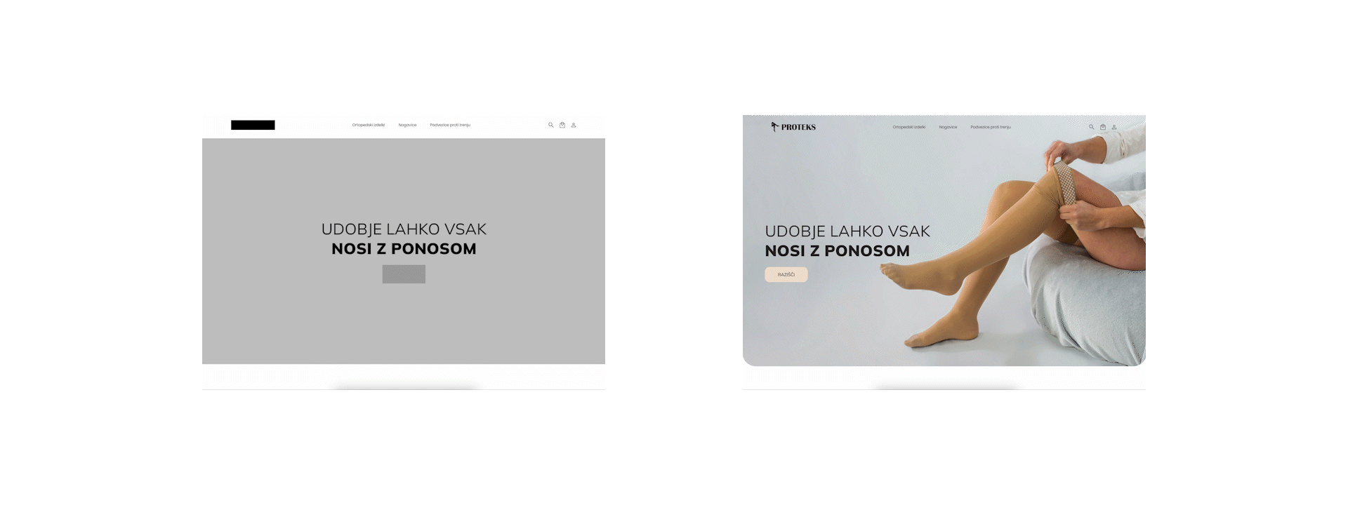 Proteks | eCommerce website redesign by Maj Gajšek