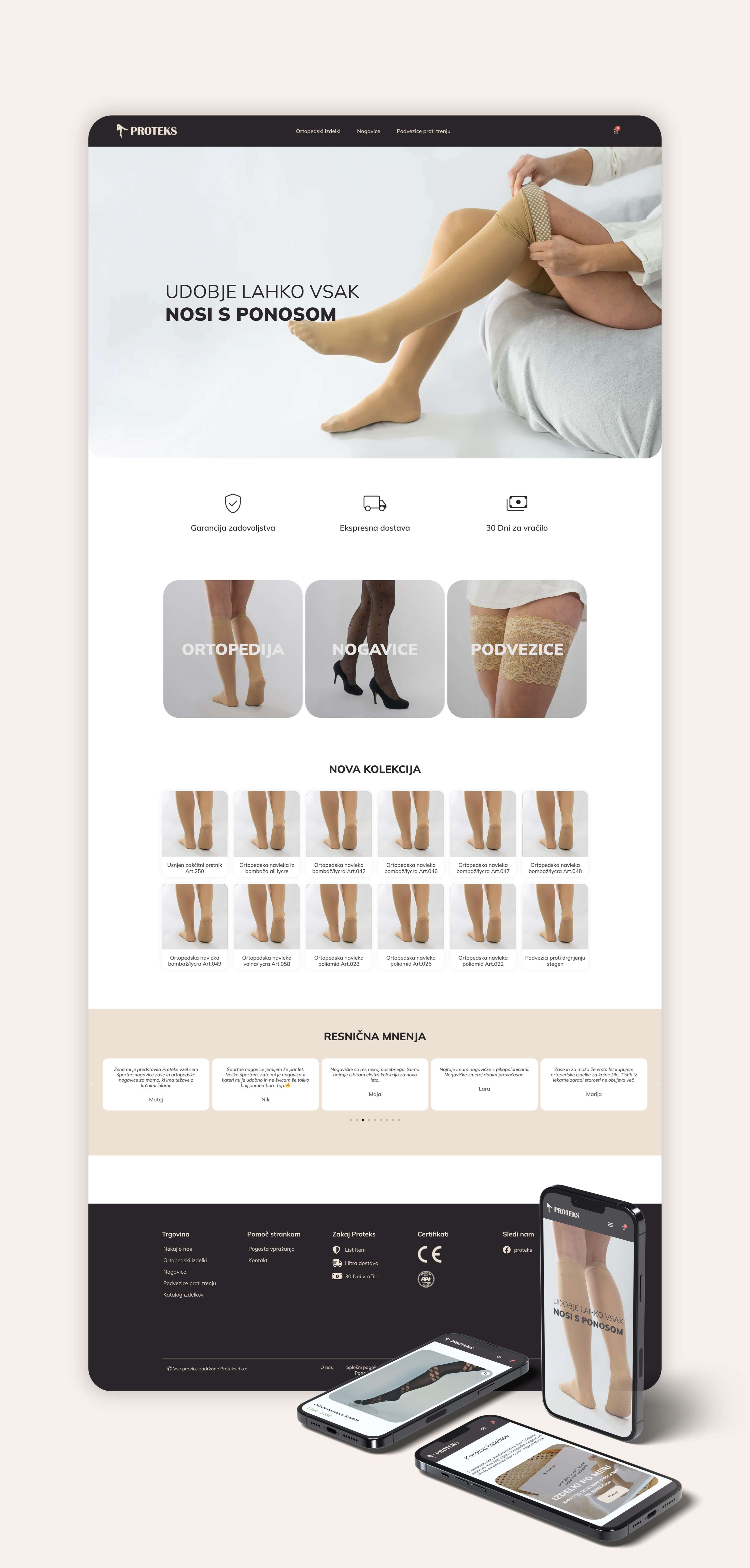 Proteks | eCommerce website redesign by Maj Gajšek
