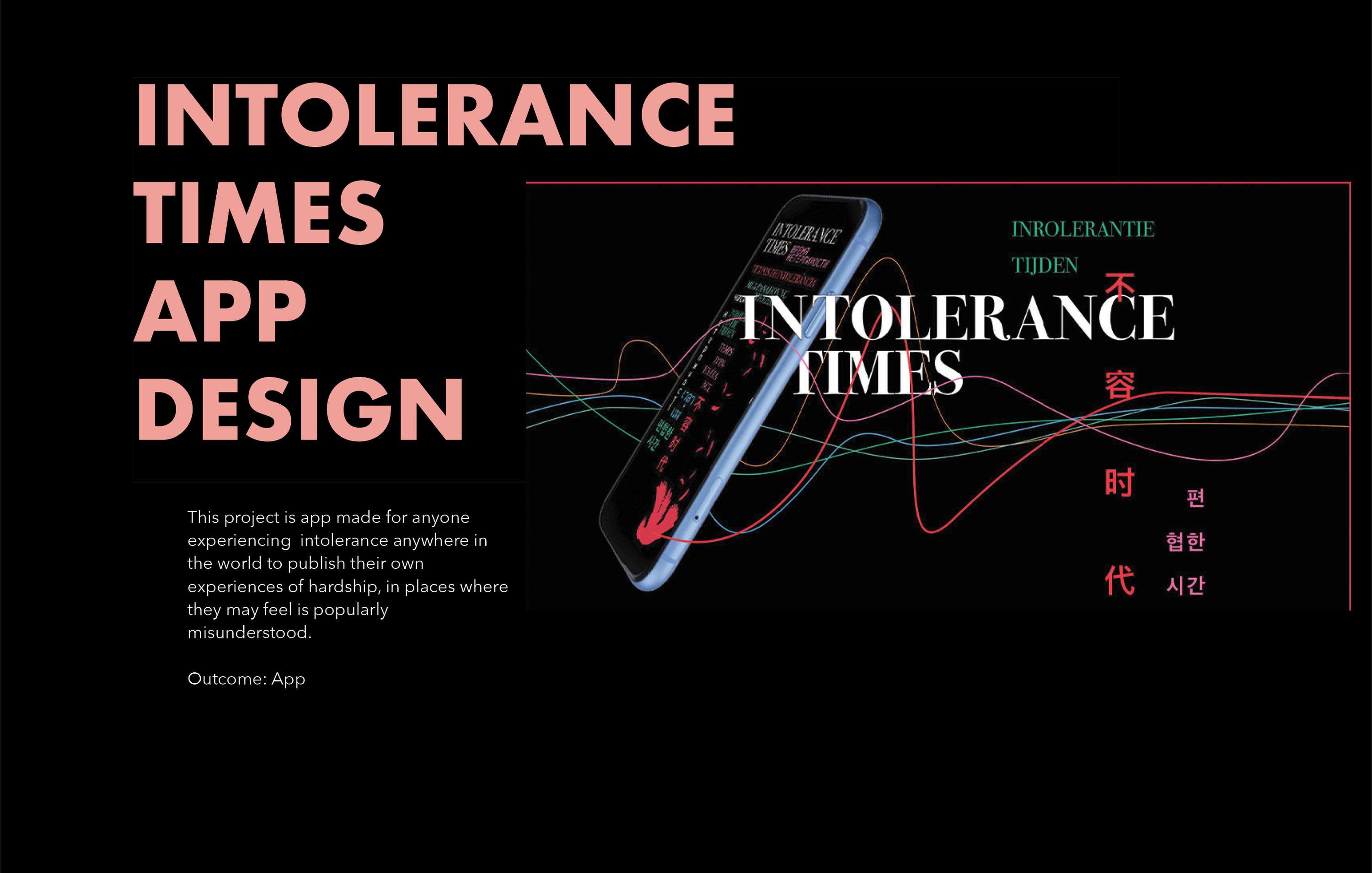 Intolerance Times App Design by Alex Wong