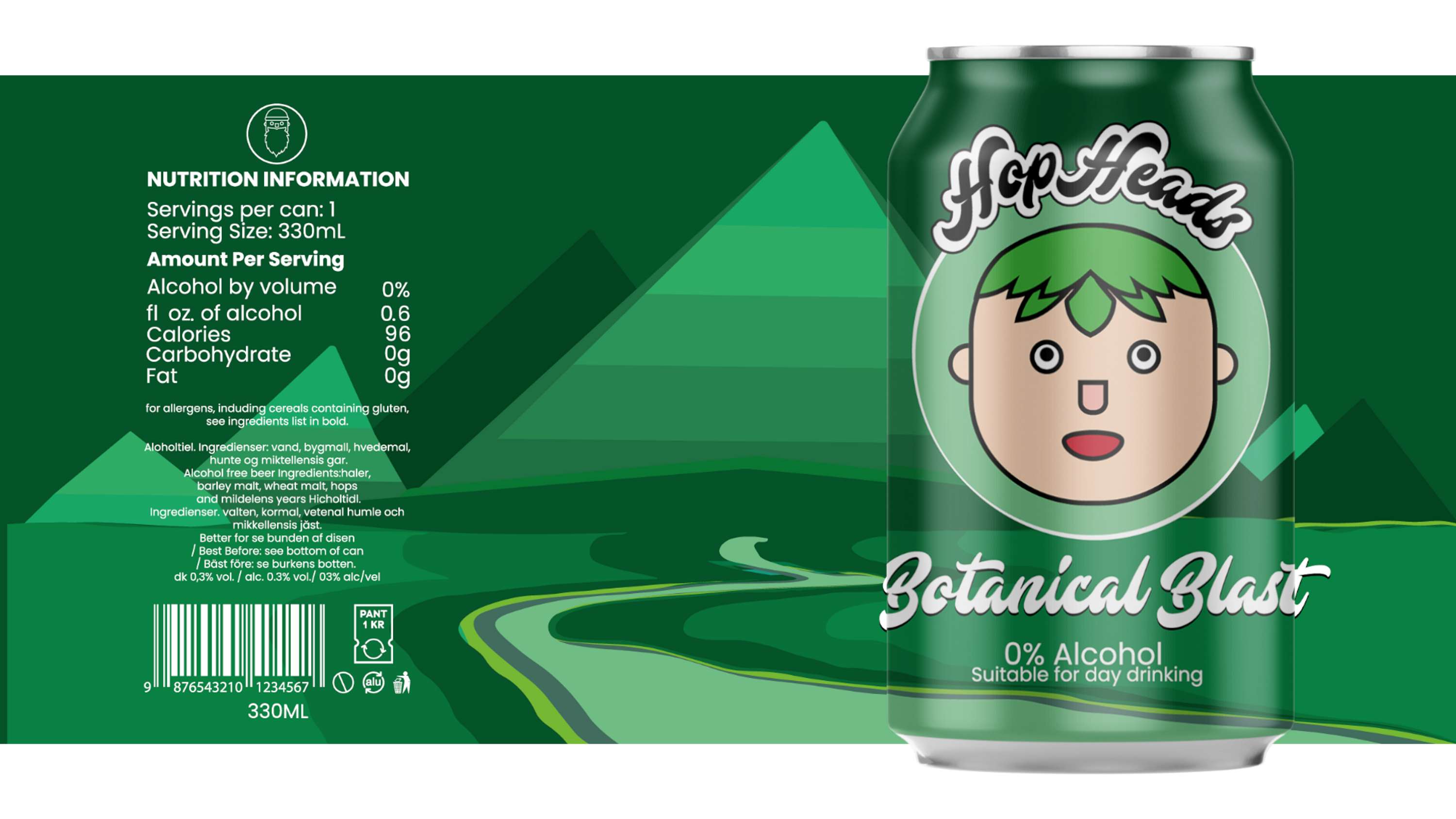 Hop Heads - Non alcoholic beer brand by Callum Hegg