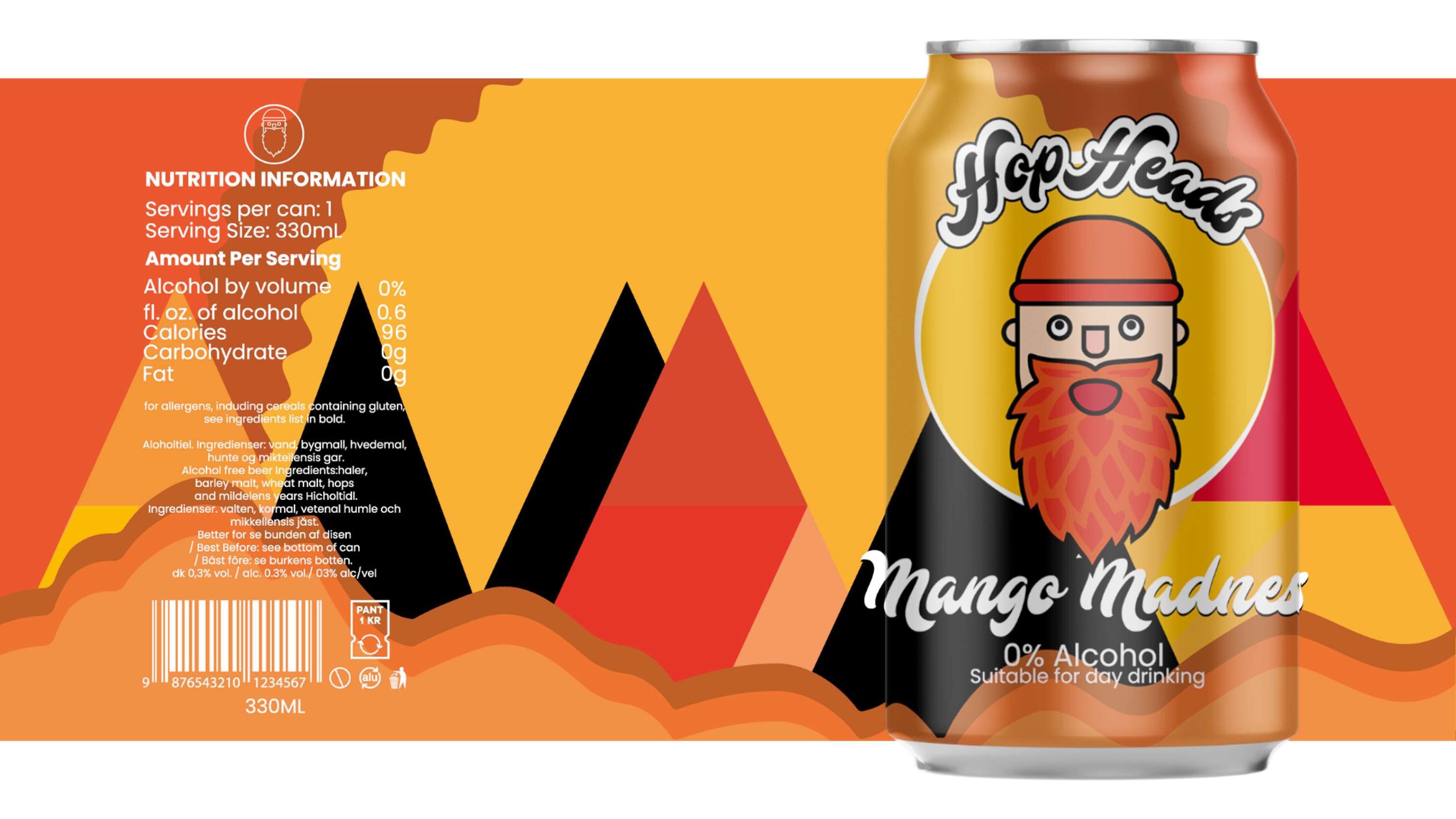 Hop Heads - Non alcoholic beer brand by Callum Hegg