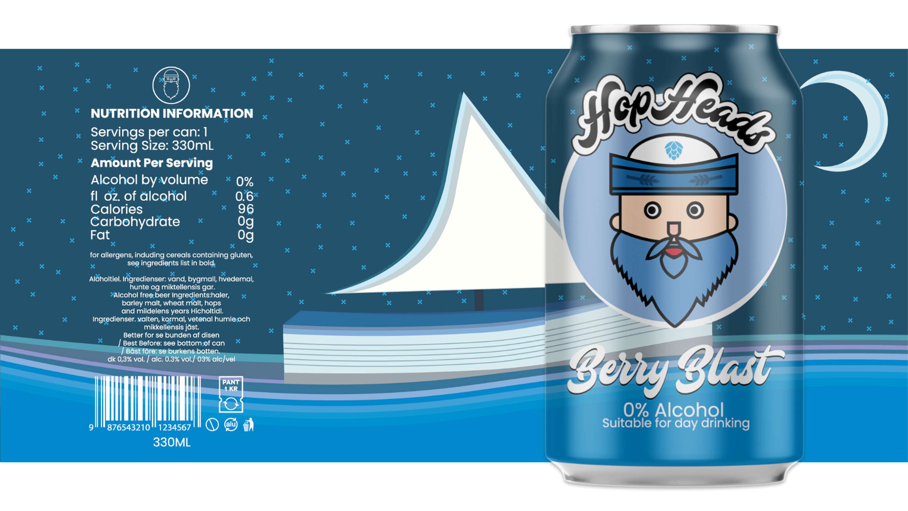 Hop Heads - Non alcoholic beer brand by Callum Hegg