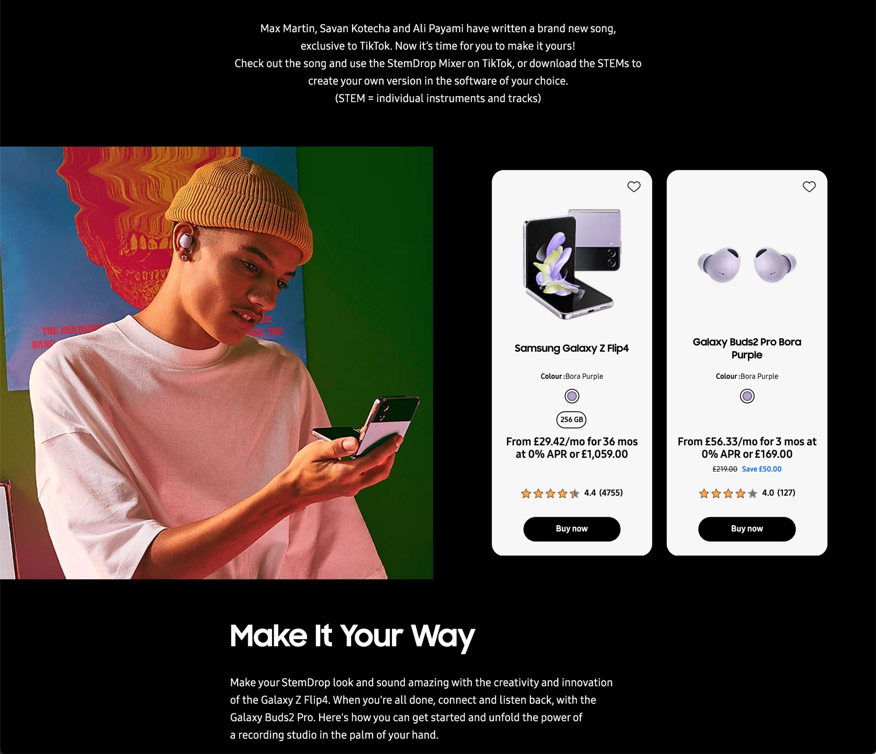 Make your StemDrop with Samsung Galaxy by Sam Beeson