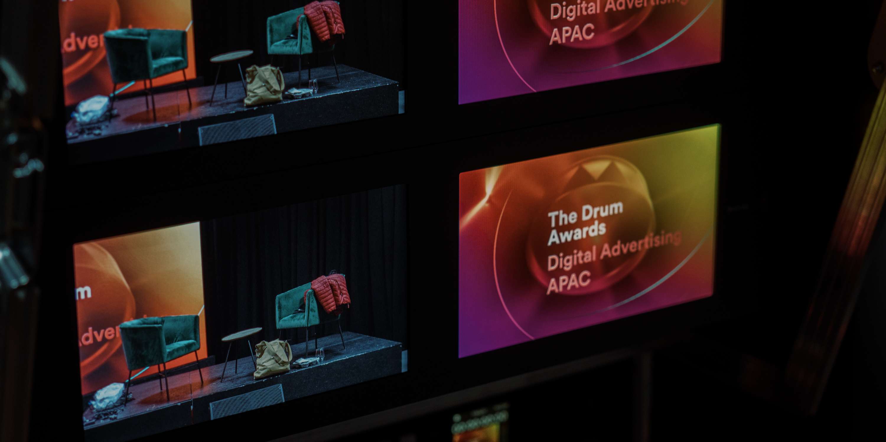 Production setup for The Drum by Calvin Chinthaka