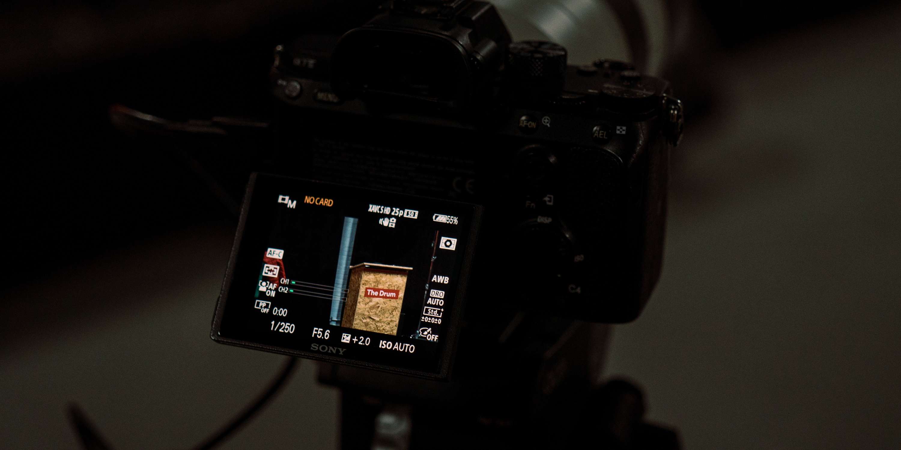 Production setup for The Drum by Calvin Chinthaka
