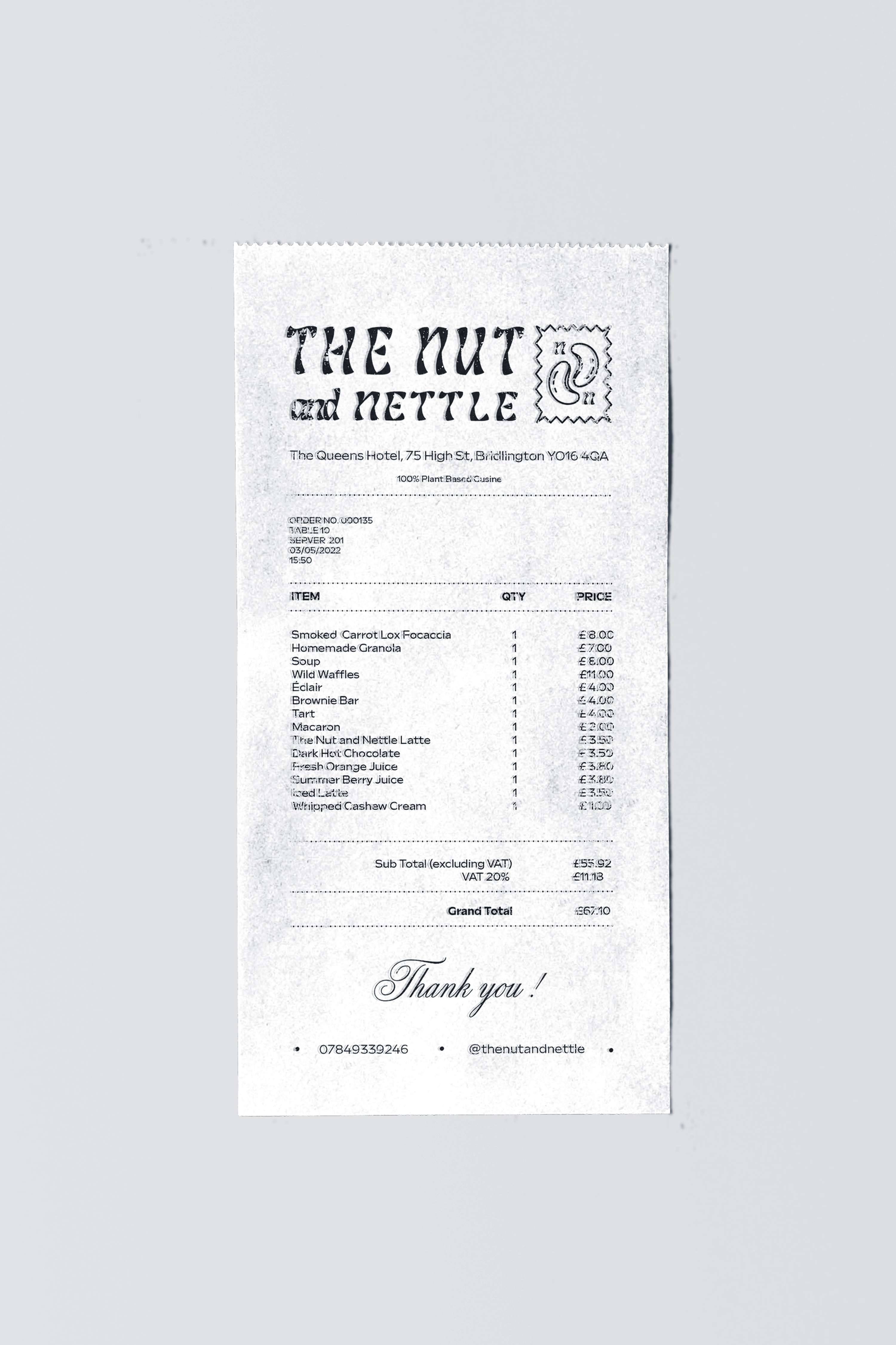 The Nut & Nettle | Menu by Isobel Hill