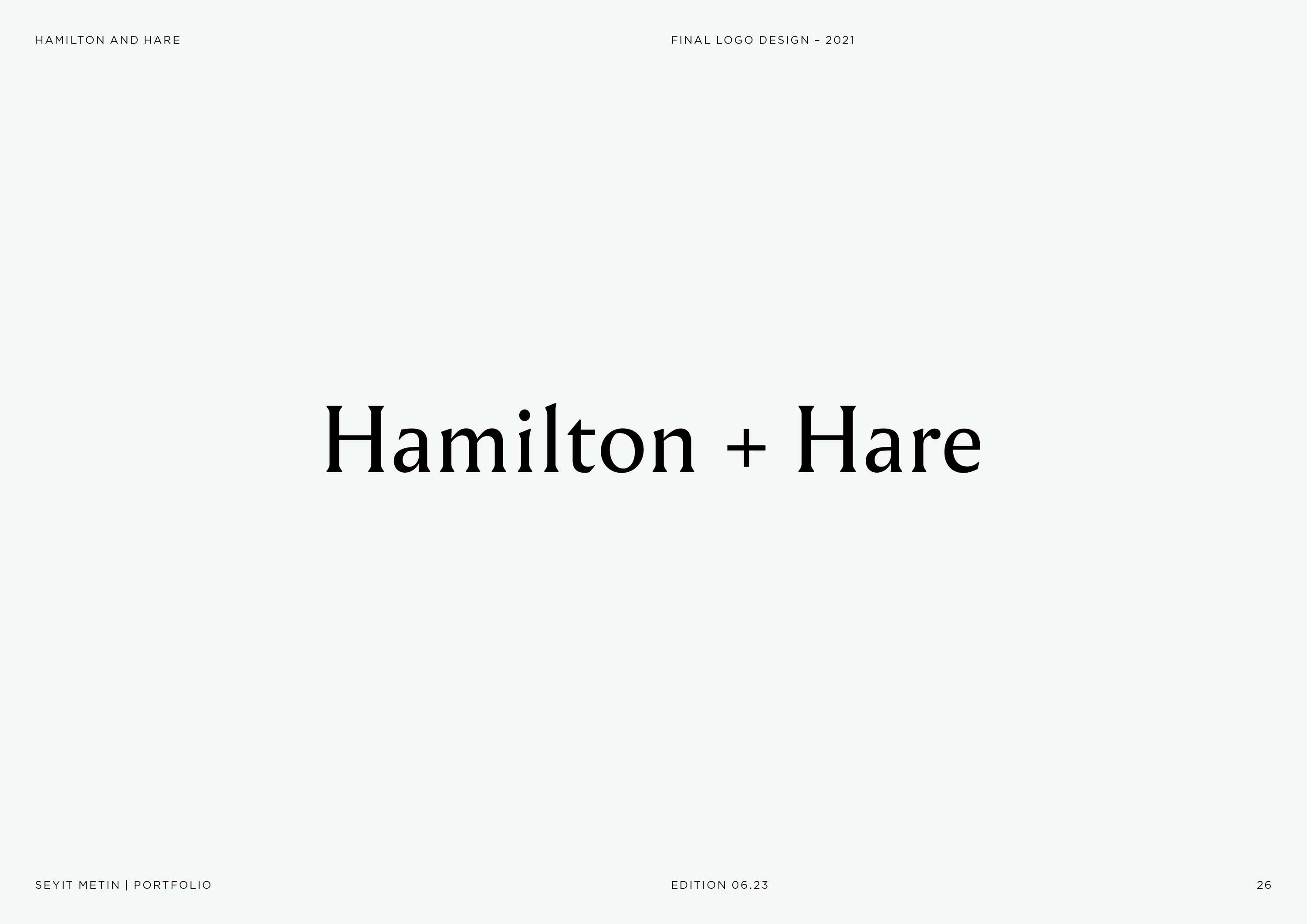 Hamilton and Hare - Branding 2021 by Seyit Metin
