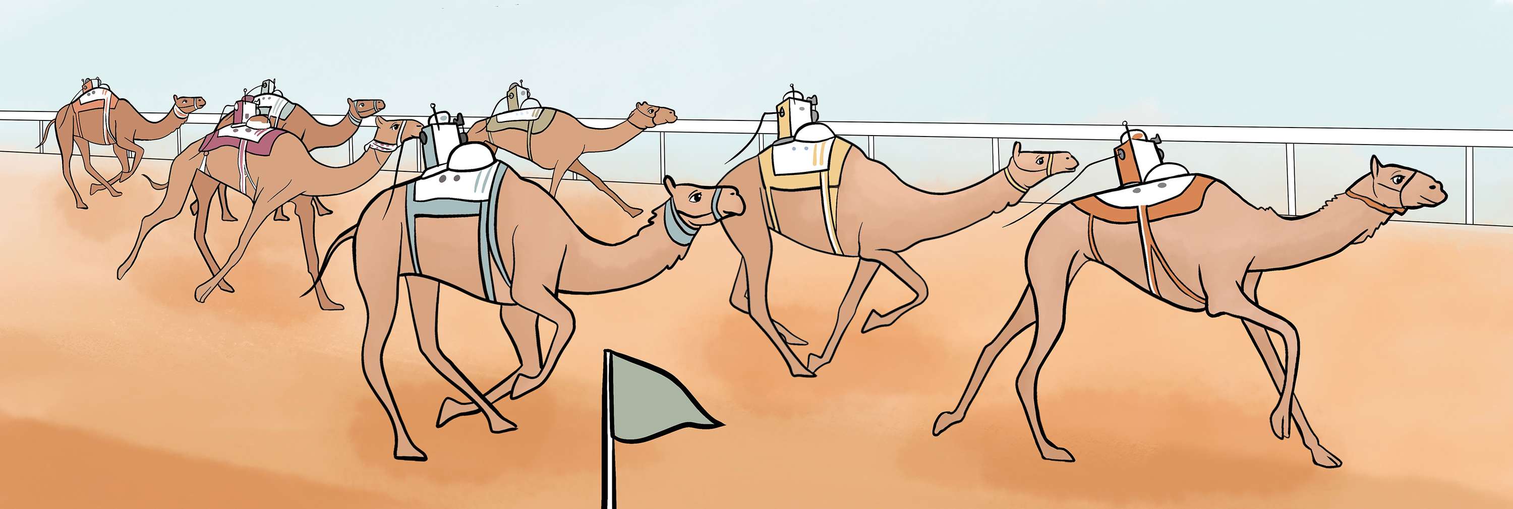 Qatar Library illustrations by Holly Smith