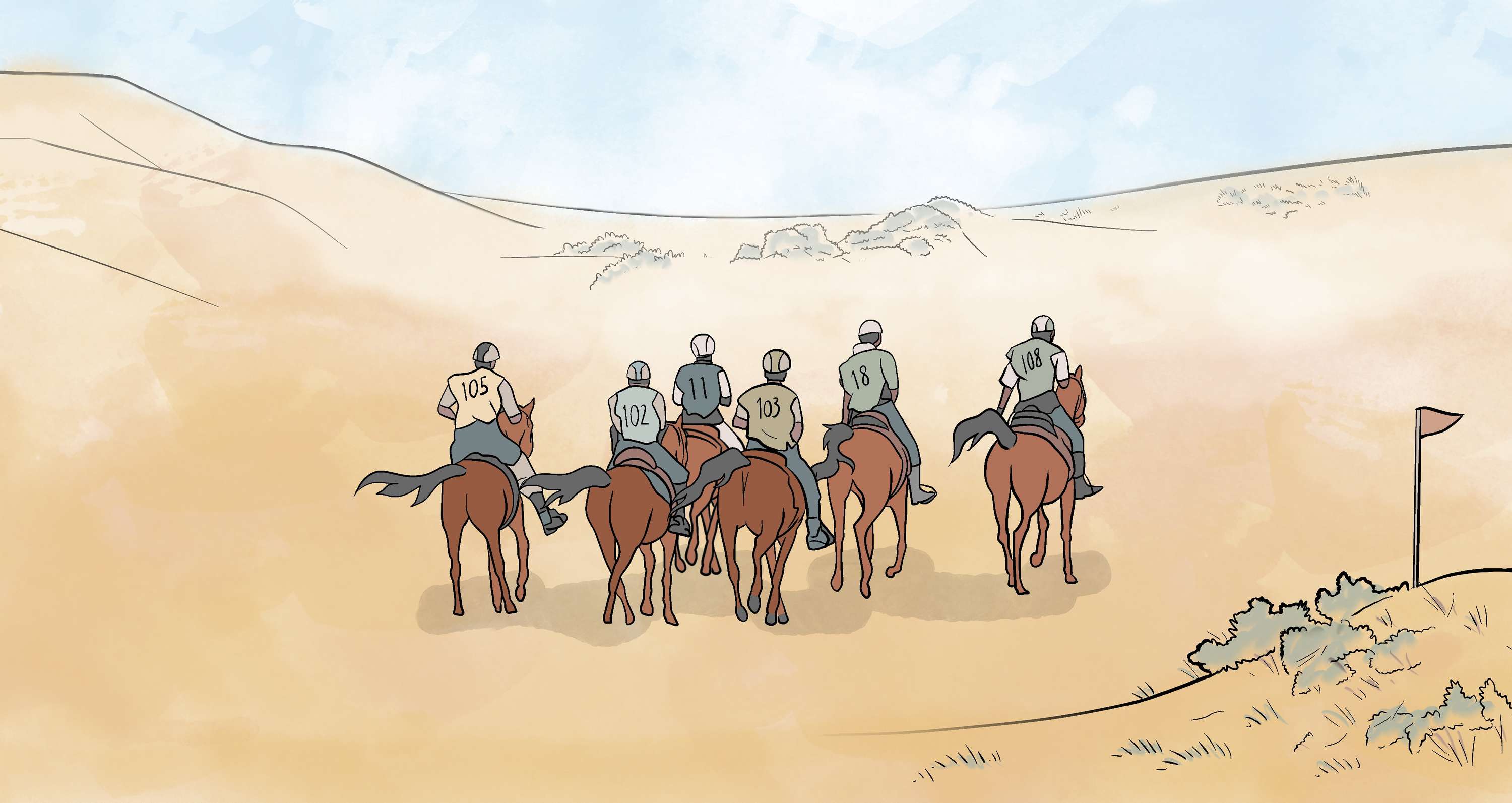 Qatar Library illustrations by Holly Smith
