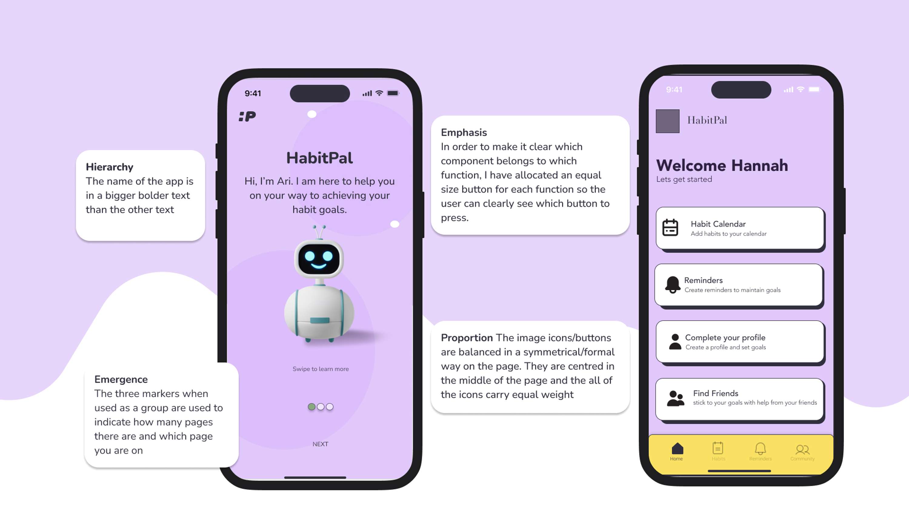 UX/ UI case study - HabitPal by hannah wynne