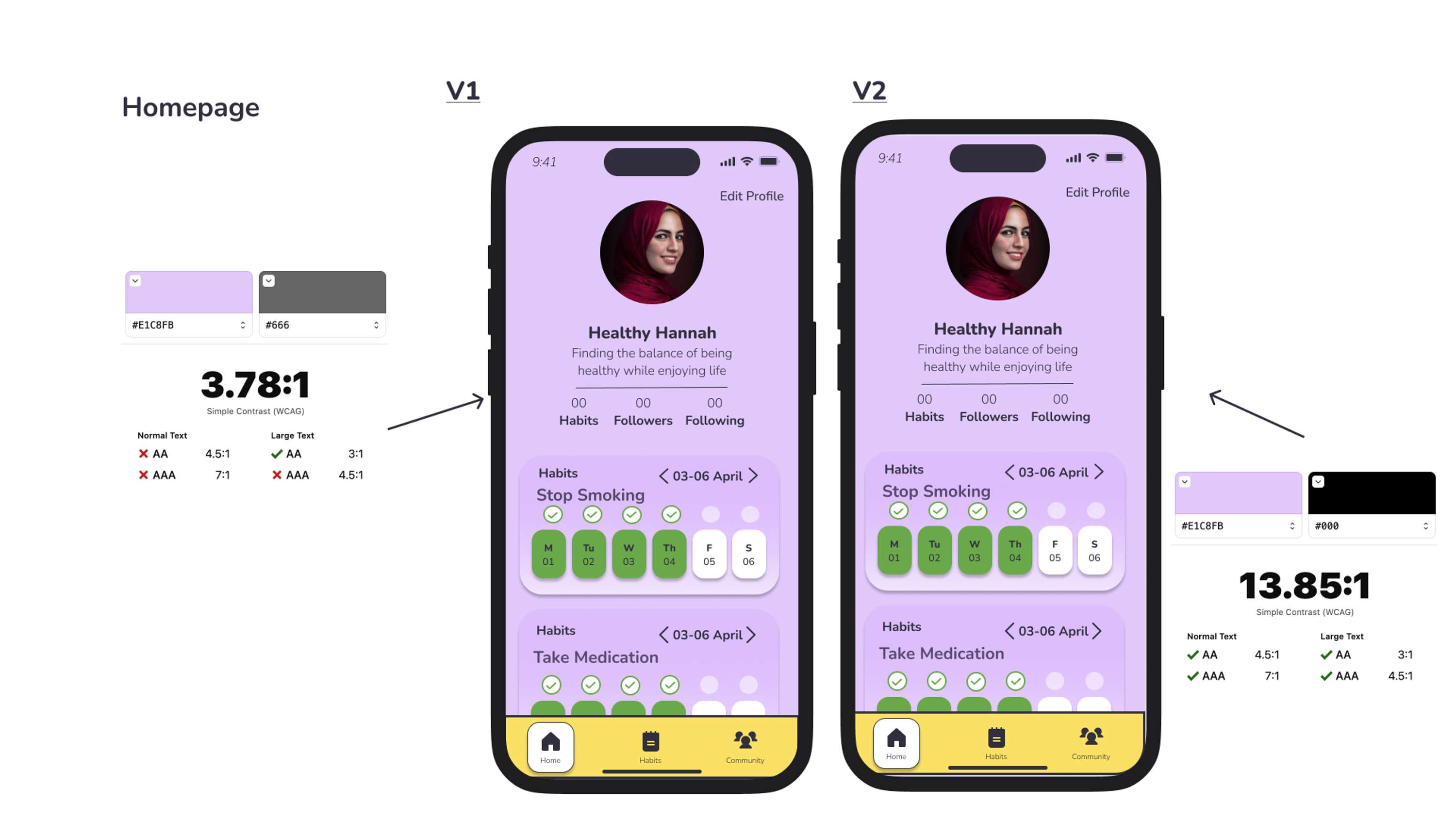 UX/ UI case study - HabitPal by hannah wynne