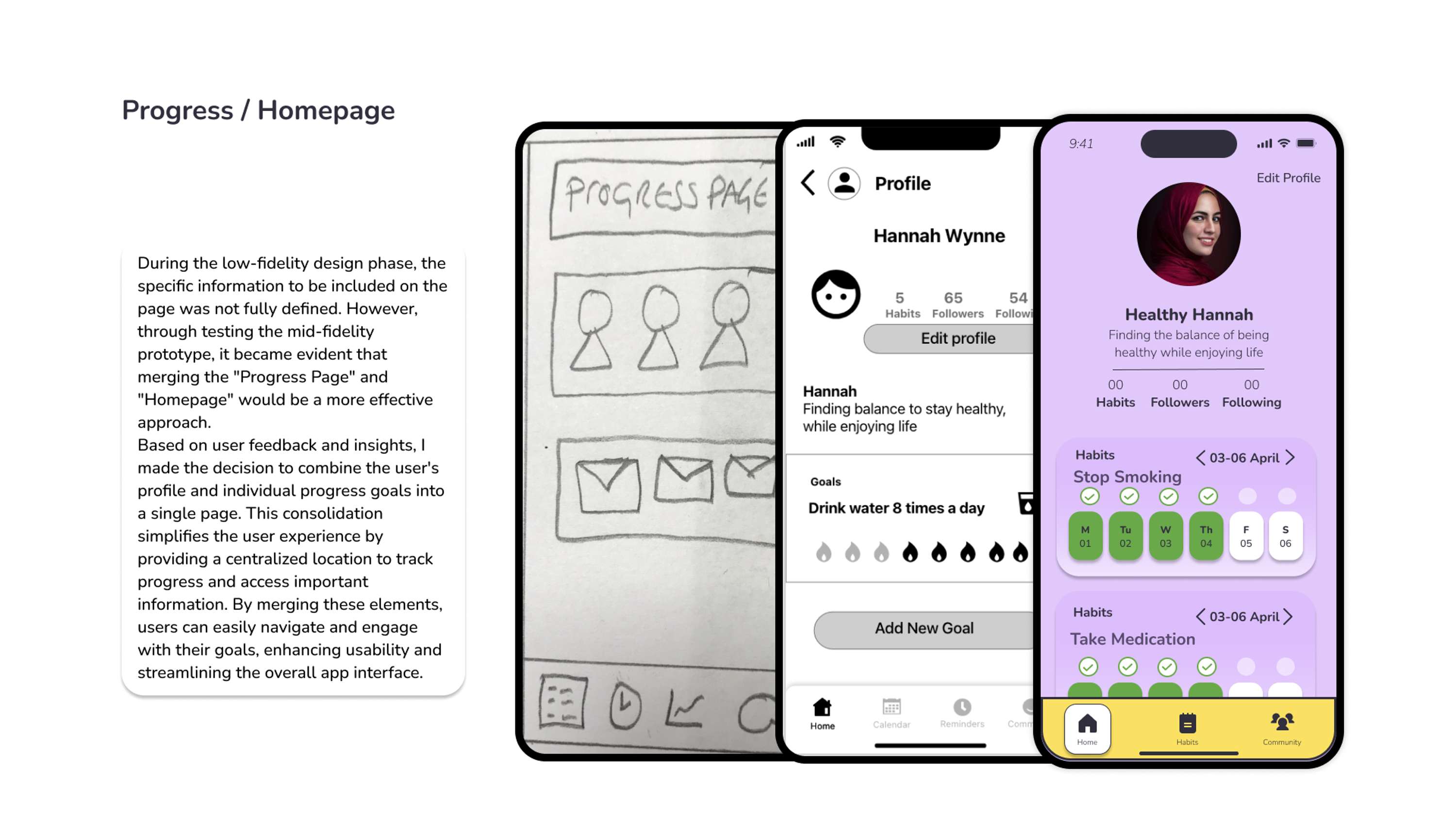 UX/ UI case study - HabitPal by hannah wynne