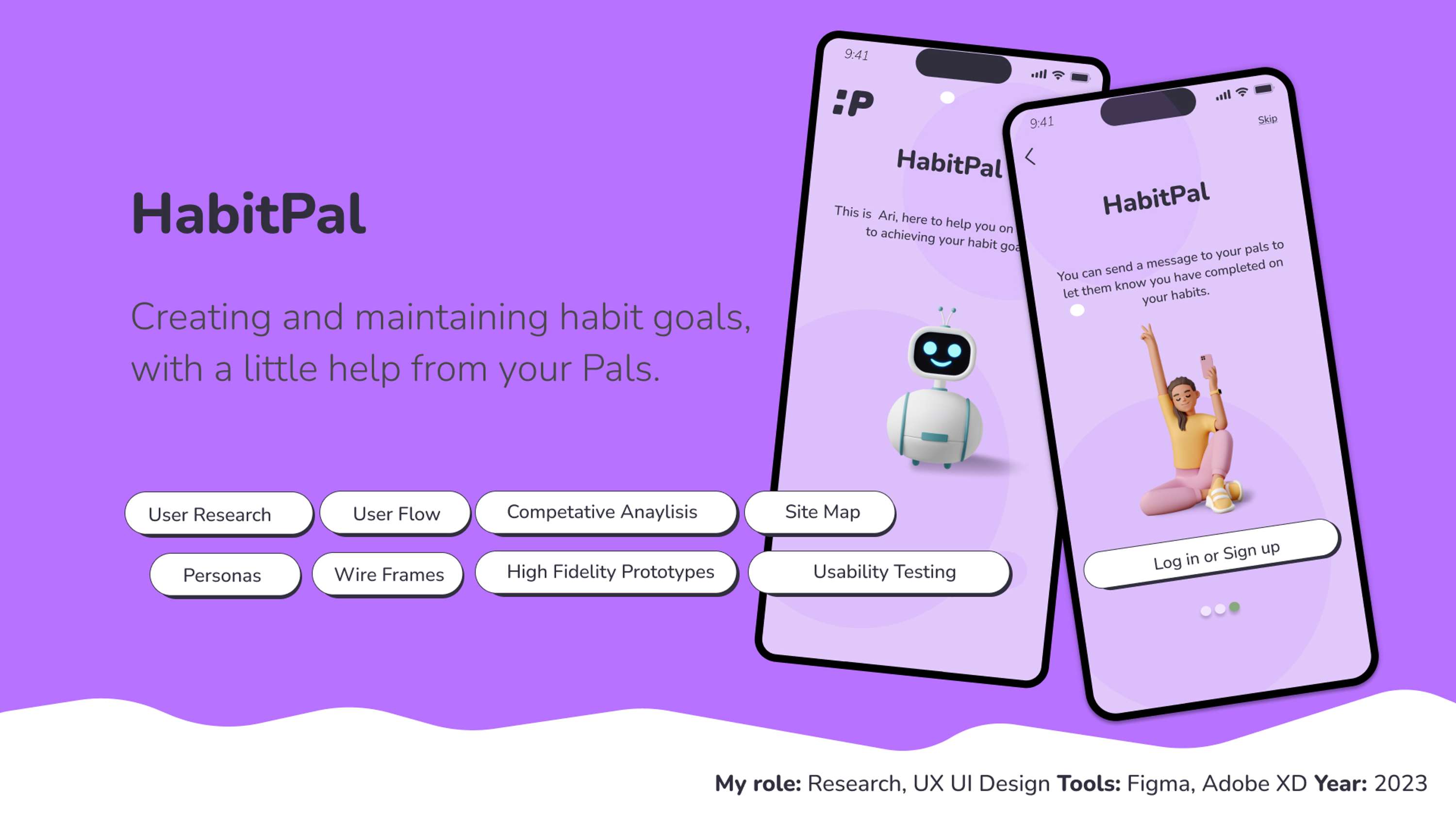 UX/ UI case study - HabitPal by hannah wynne
