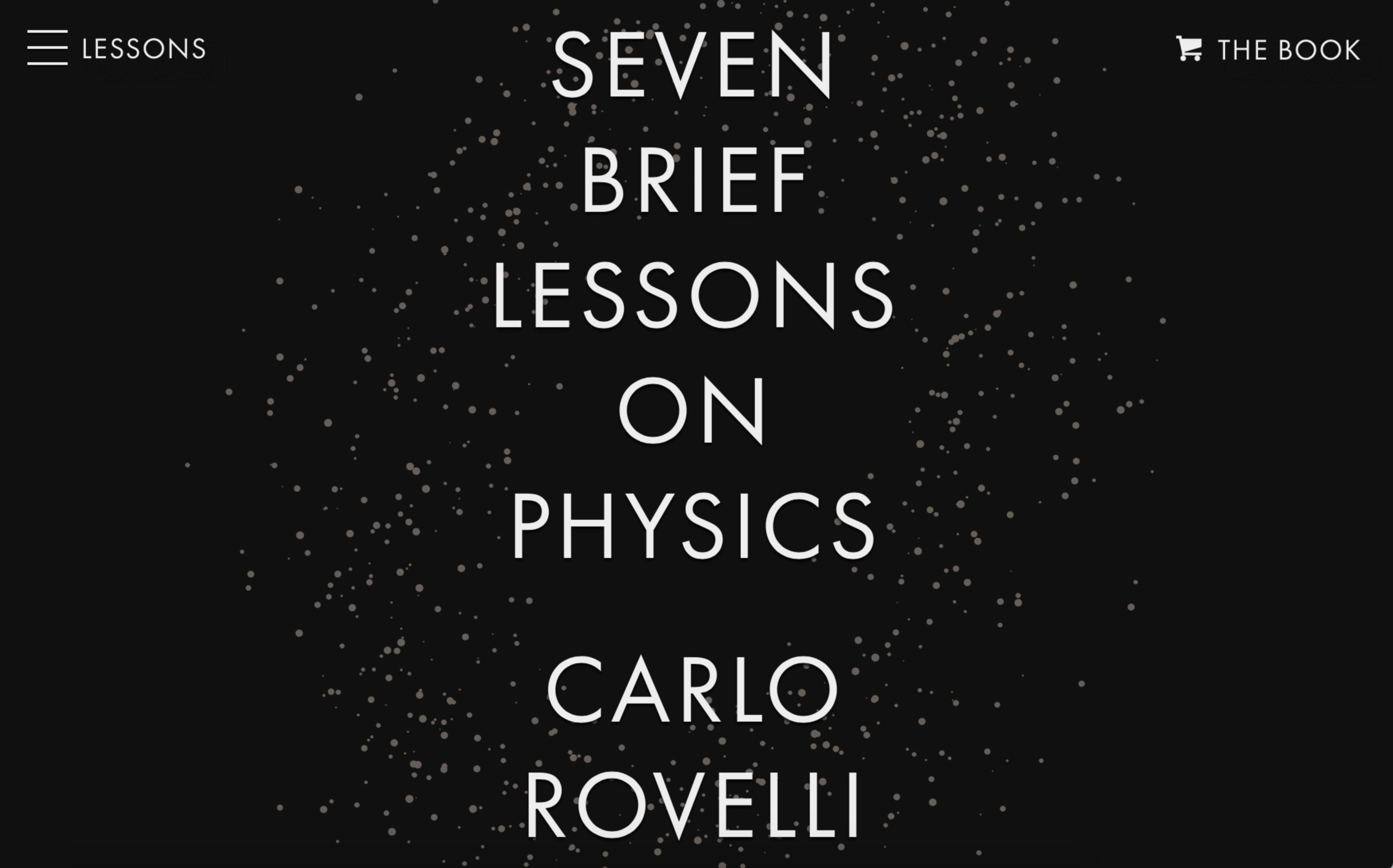 Seven Brief Lessons On Physics The Dots - 