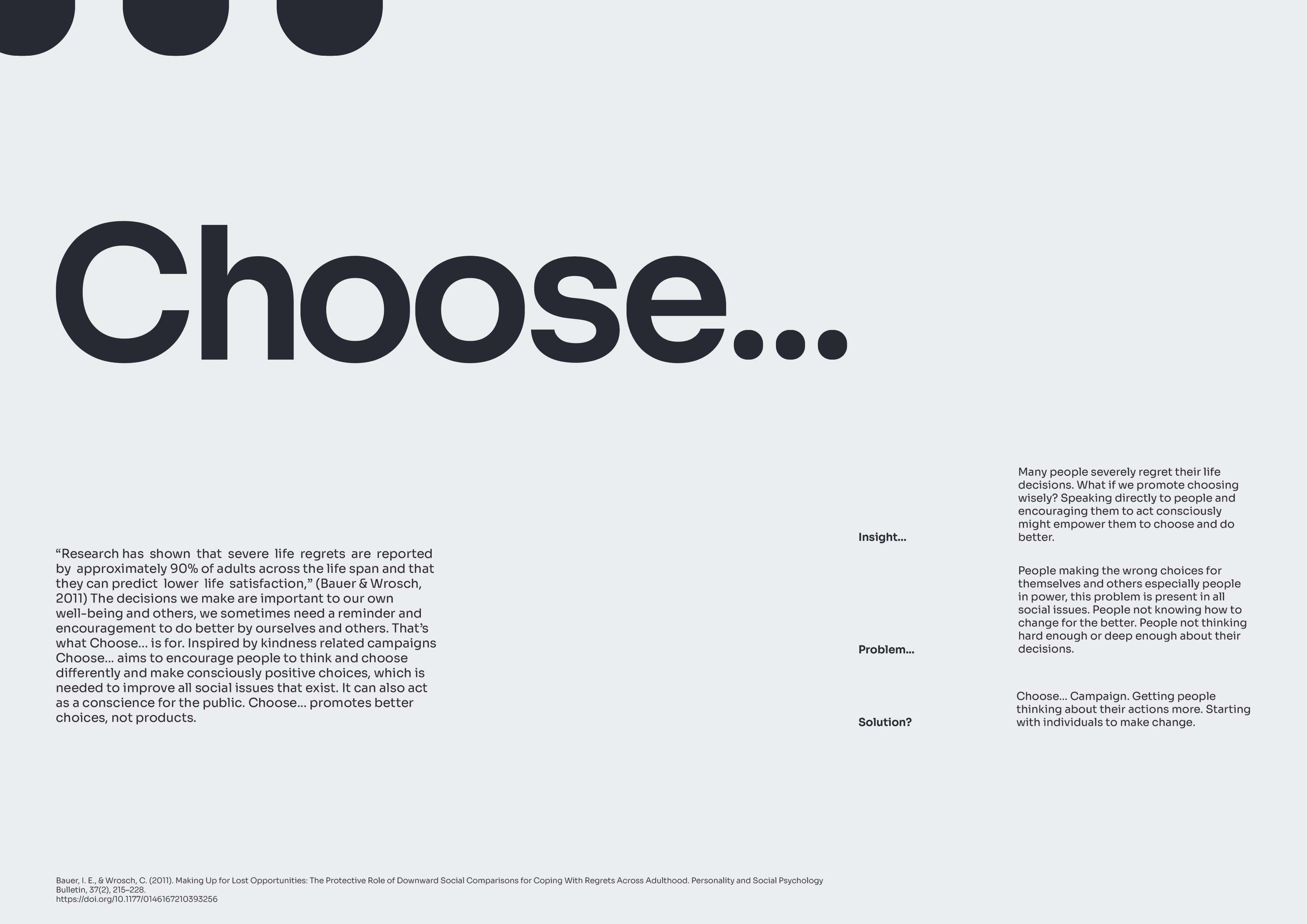 Choose... Social Issue Campaign by Ayanna Sankara