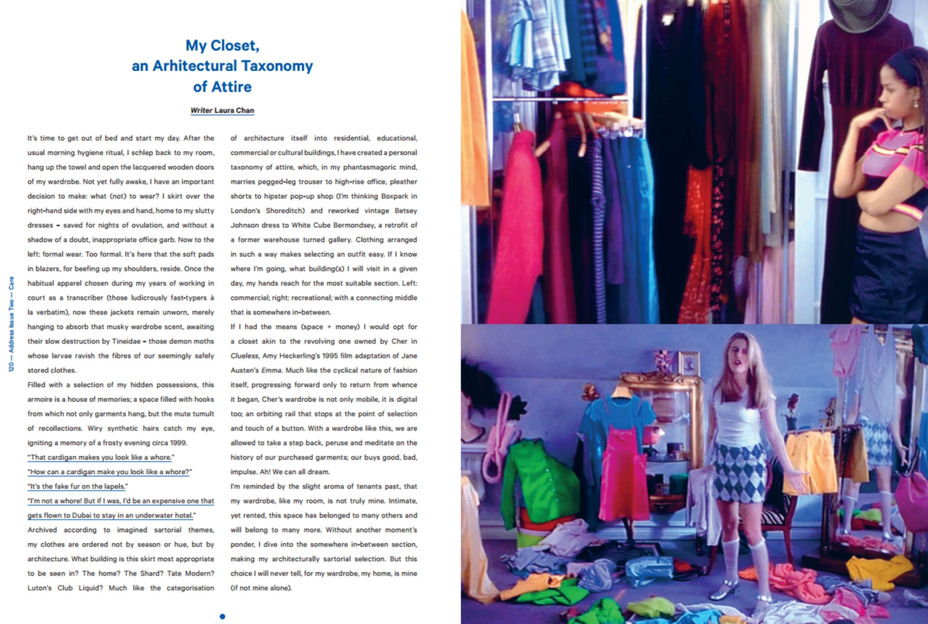 My Closet, an Architectural Taxonomy of Attire by Laura Chan