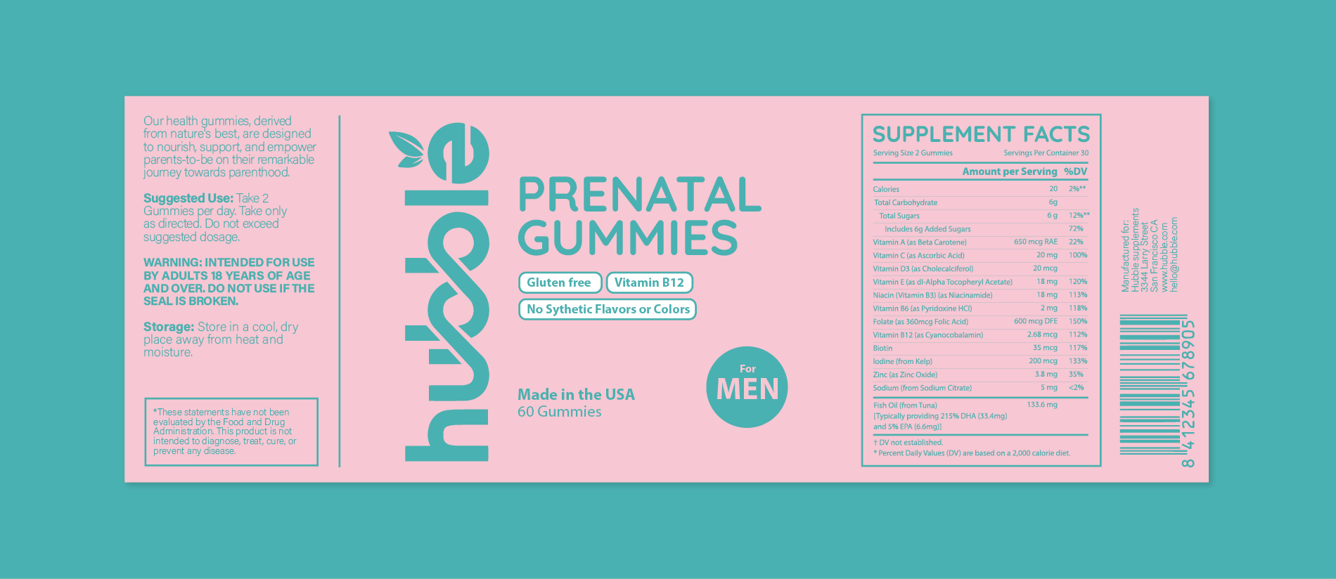 Hubble label design by Beatrice Duguid Cox
