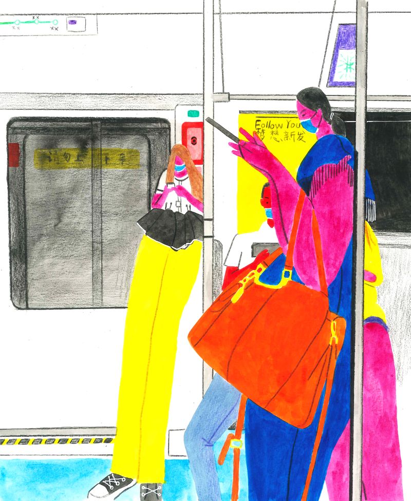 In the Subway by Zhigang Zhang