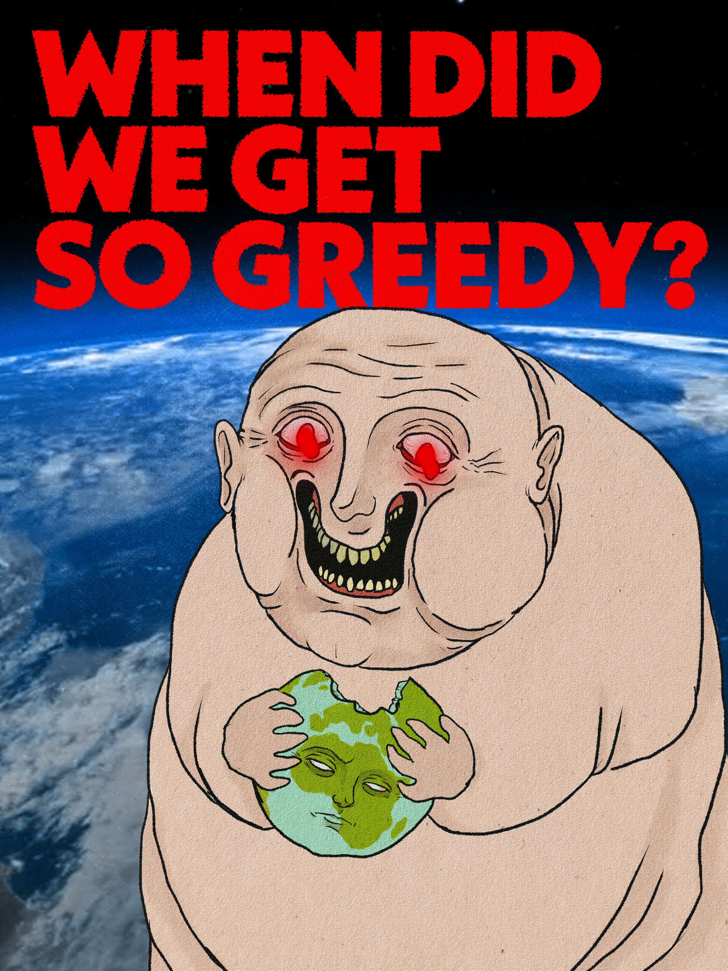 GREEDY poster design by Giulia Di Vilio