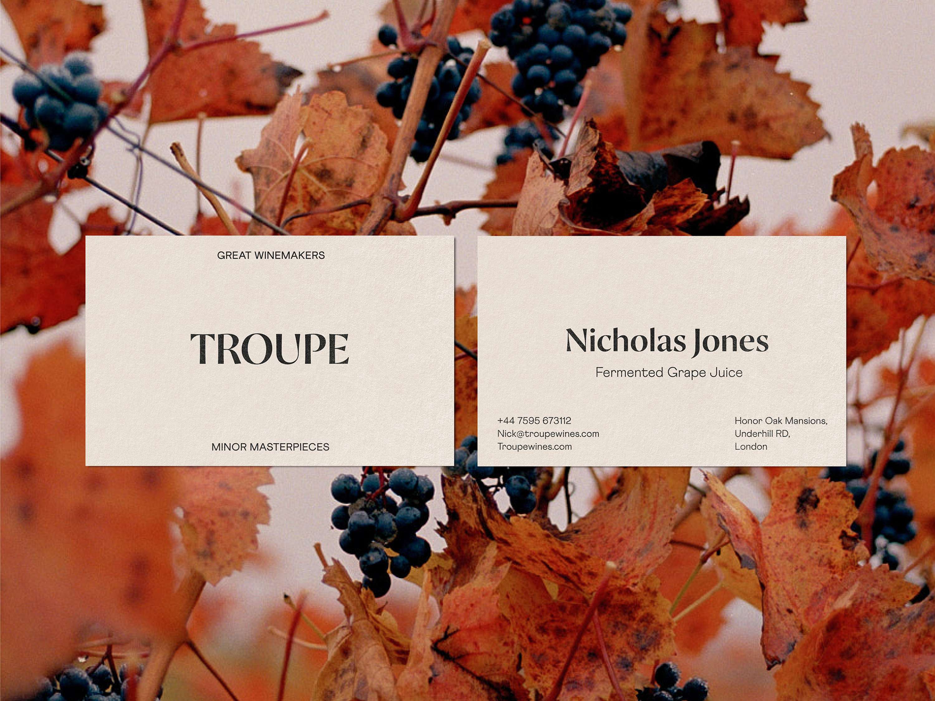 Troupe Wine by Oliver Scully