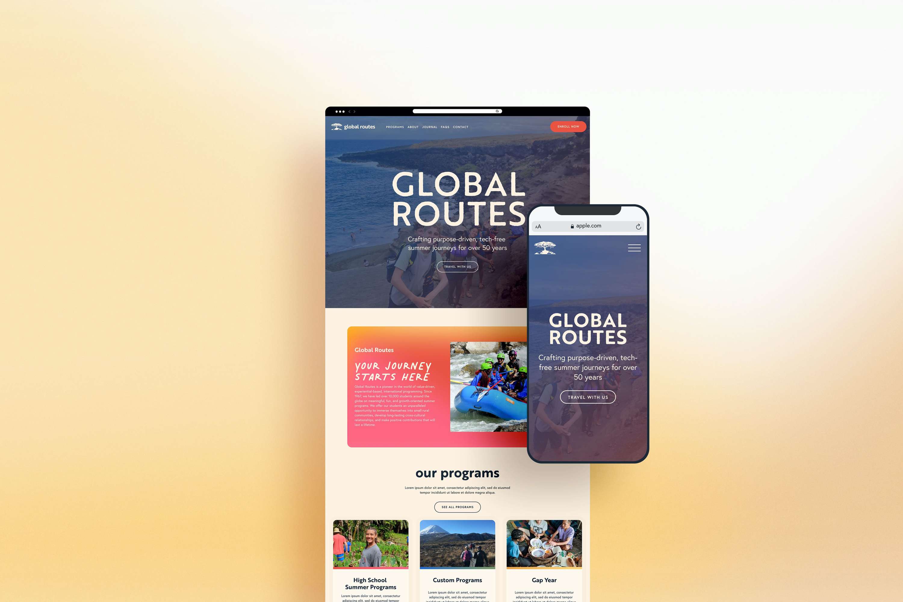 Global Routes - Branding, website design & development by Bonito Studio