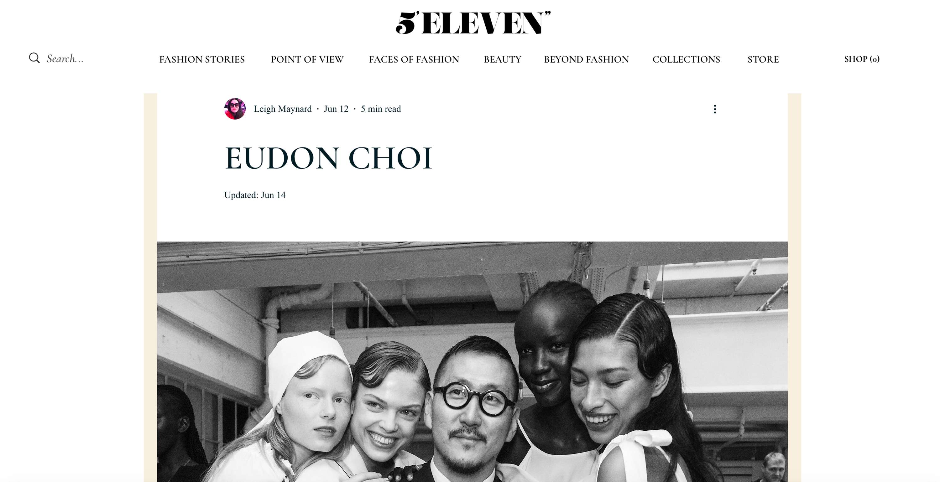 Interview with Fashion Designer Eudon Choi by Leigh Maynard