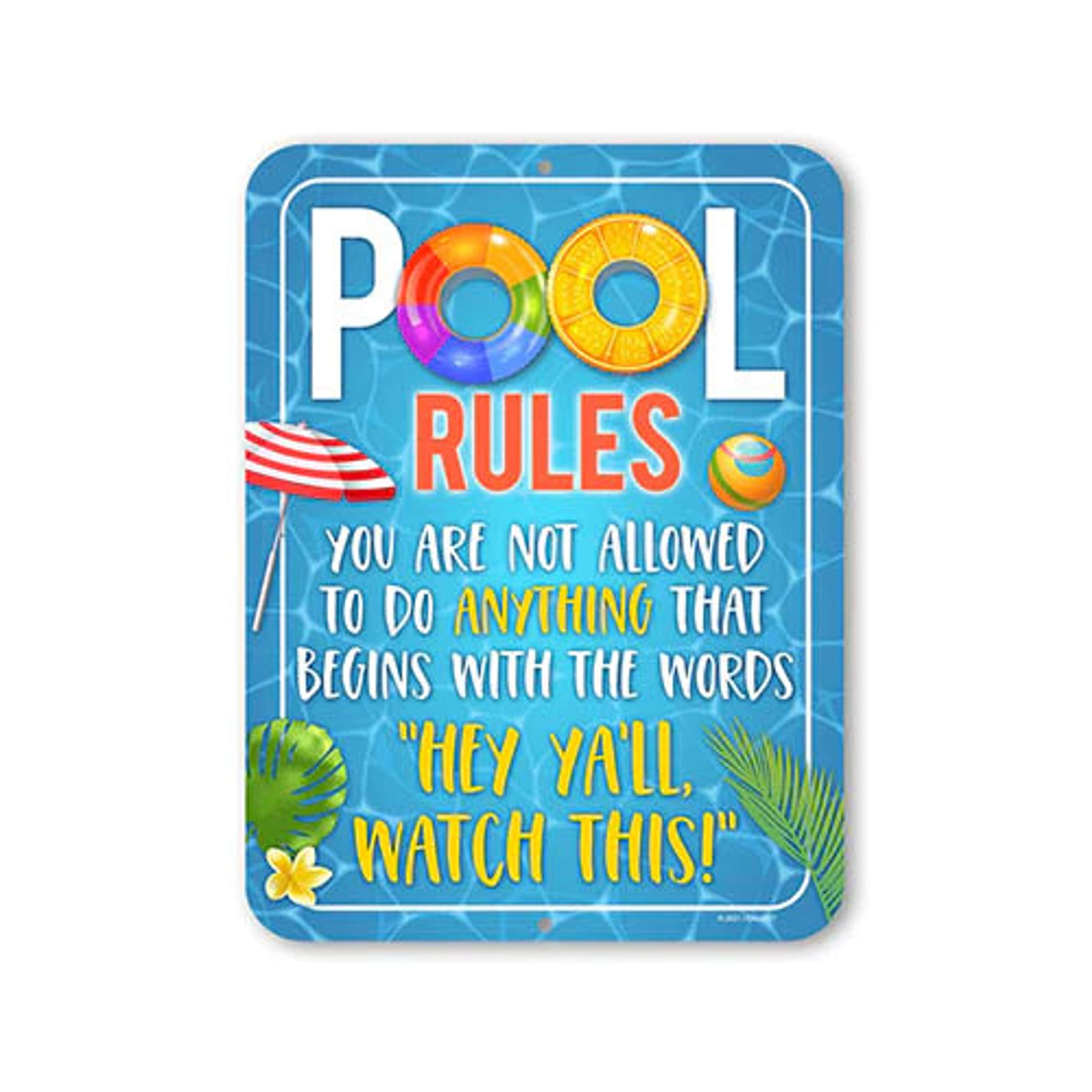 Infuse Fun and Whimsy with Playful Pool Signs! by Honey Dew Gifts