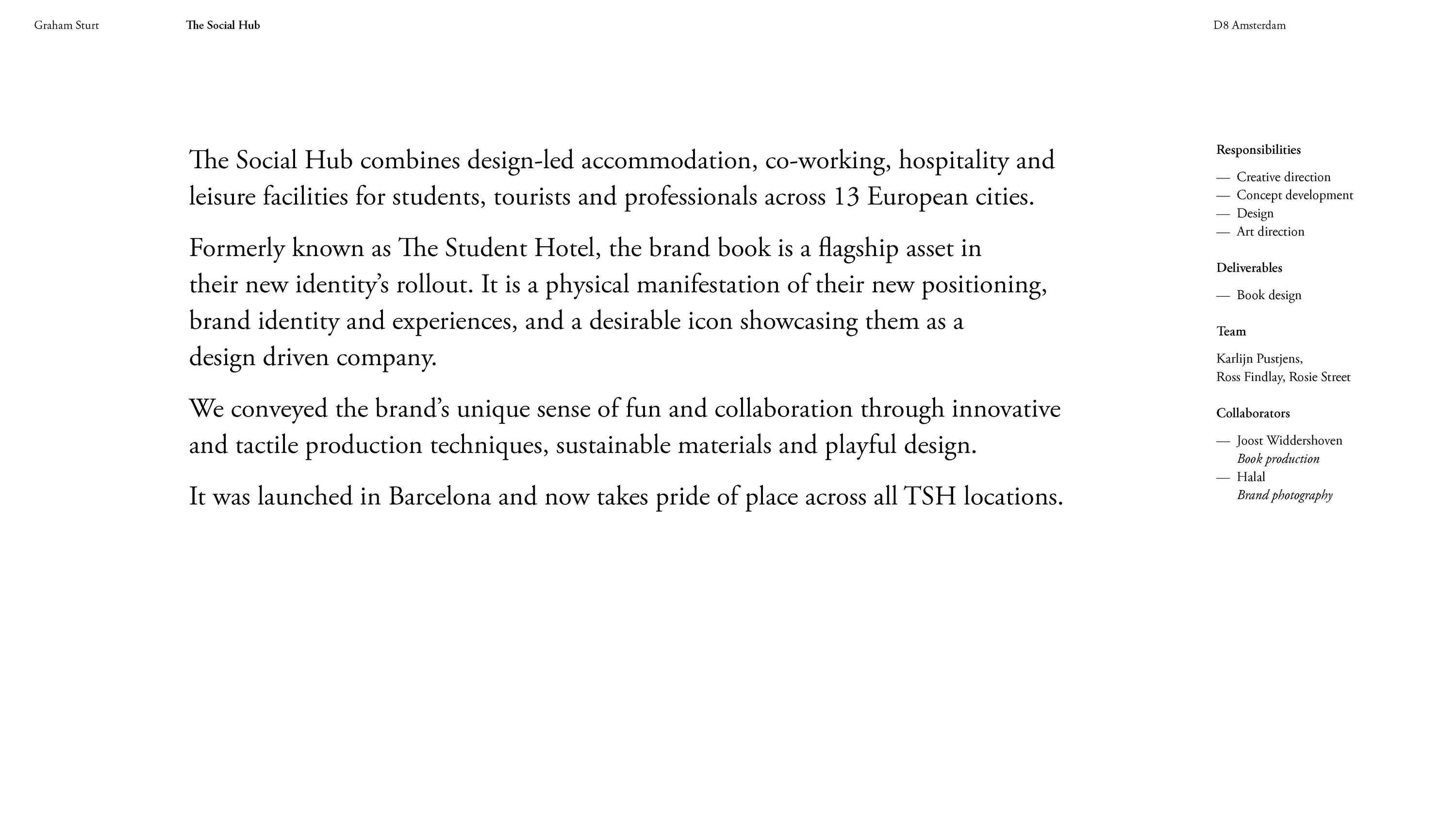 The Social Hub brand book by Graham Sturt
