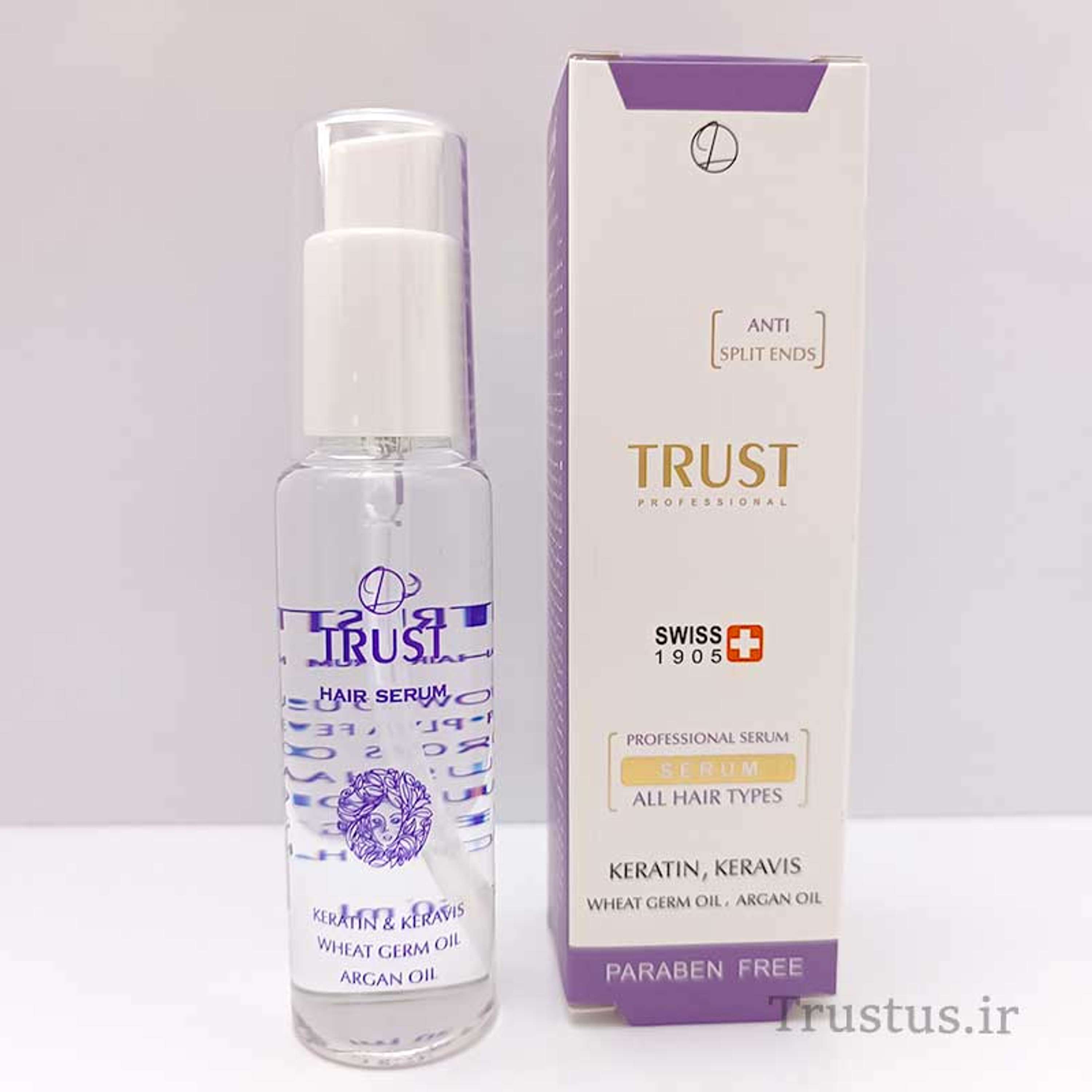 سرم مو کراتین و آرگان تراست by trustus store
