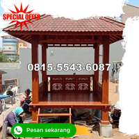 WA/Call. 0823-3777-8295 Jual Gazebo Kayu Jati Minimalis Kota Tangerang Selatan logo