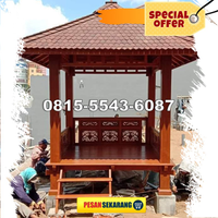 WA/Call. 0823-3777-8295 Jual Gazebo Kayu Jati Minimalis Serang logo