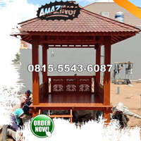 WA/Call. 0823-3777-8295 Jual Gazebo Kayu Jati Minimalis Tabanan logo