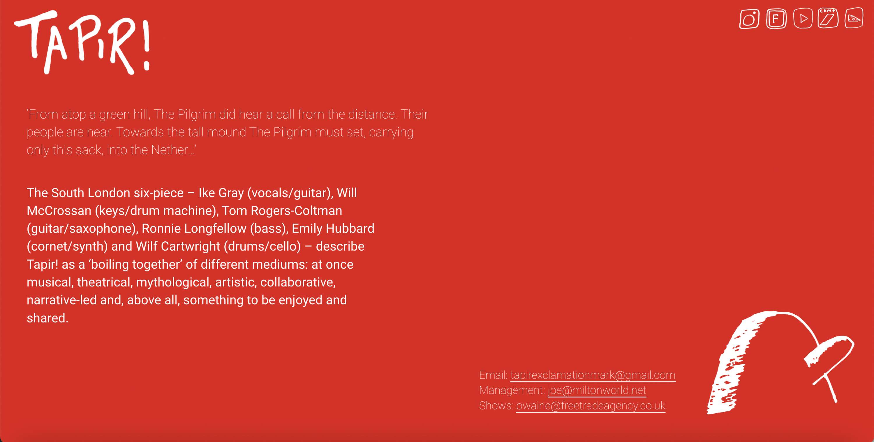 Tapir! Website by Pip Russon