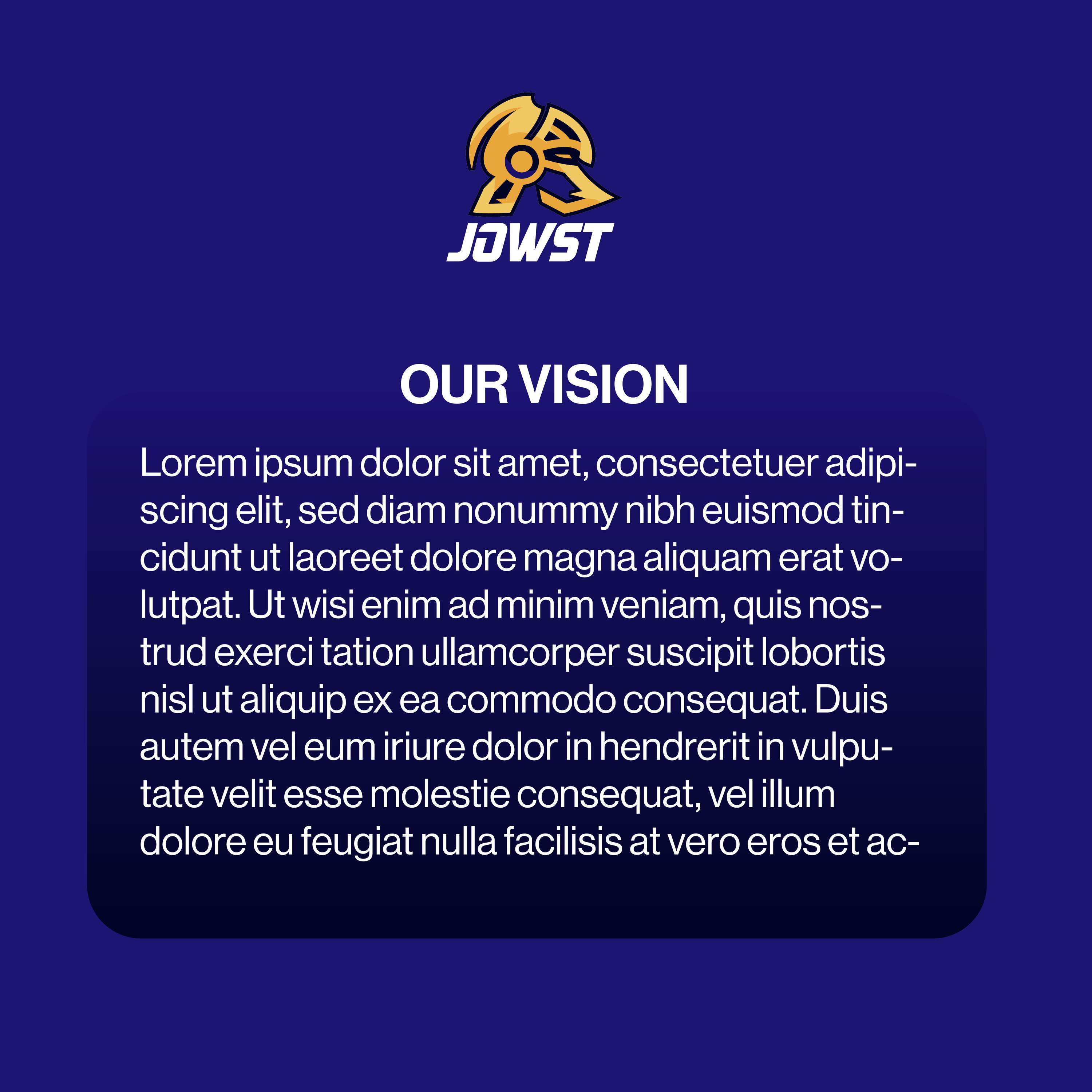 Planning, creating and executing graphics for Jowst's Social Media by Roberta Corso