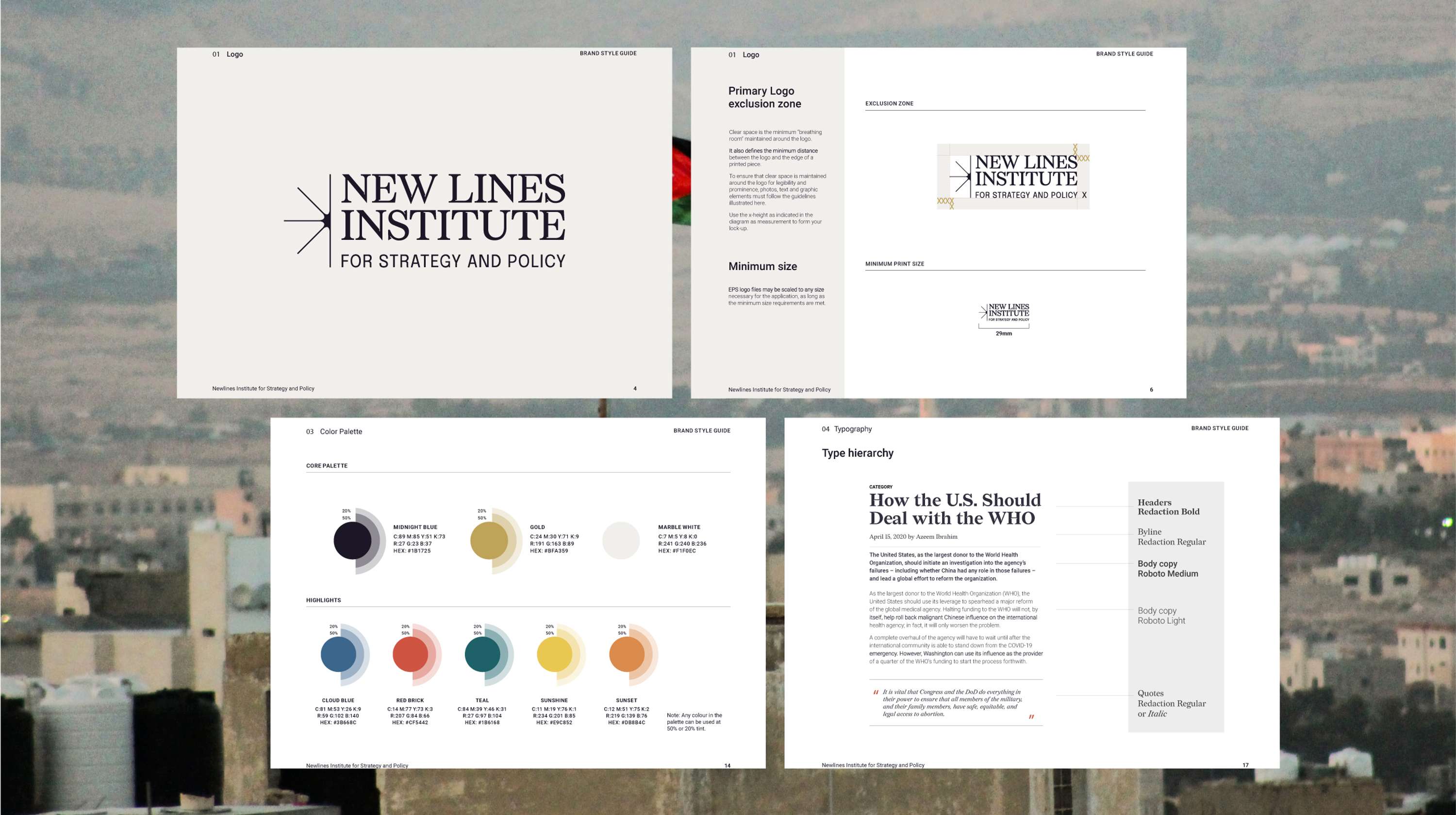 New Lines Institute – Branding by Justine Hyde-Mobbs