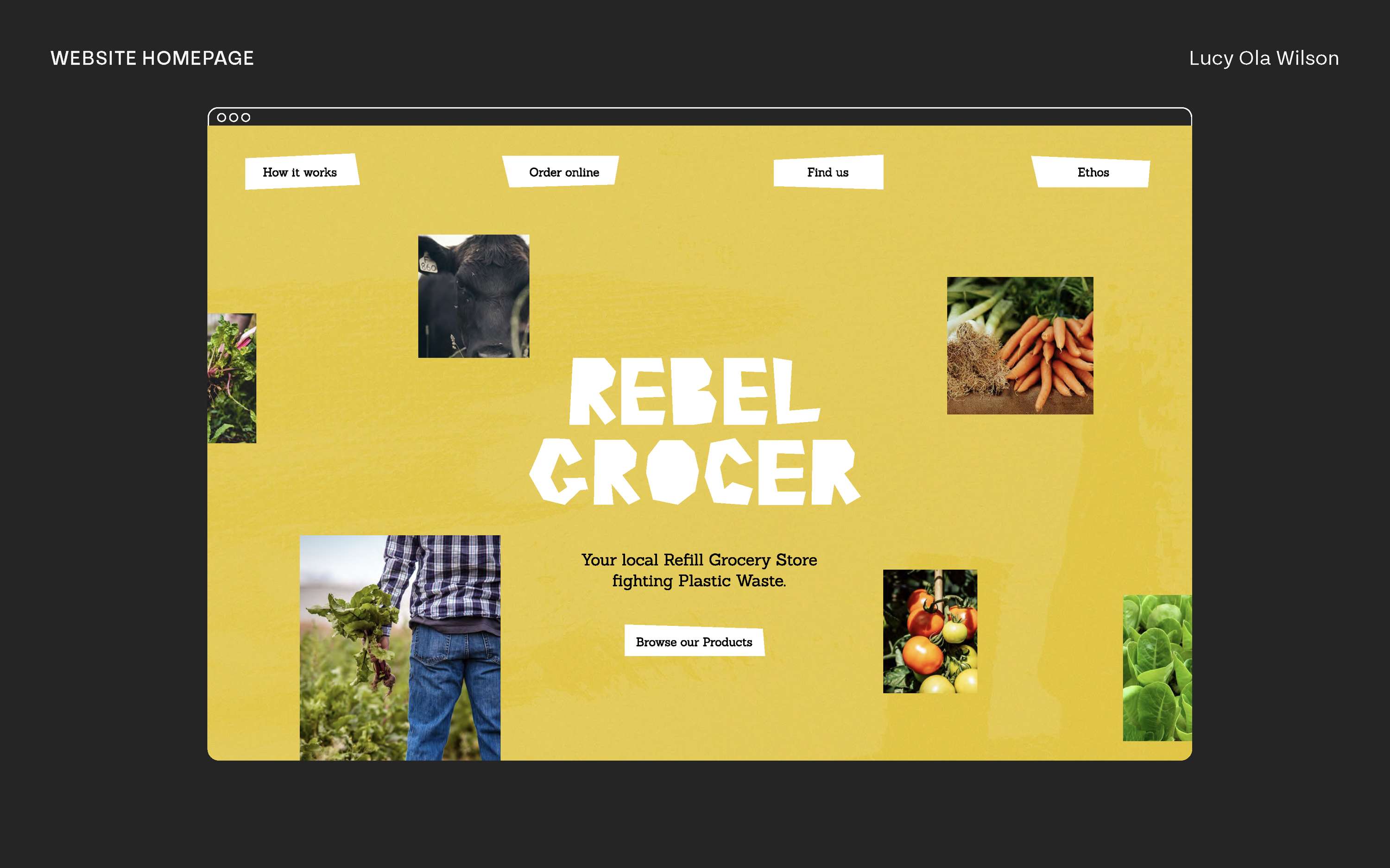 Rebel Grocer | BRANDING | VISUAL IDENTITY | UX/UI by Lucy Ola Wilson