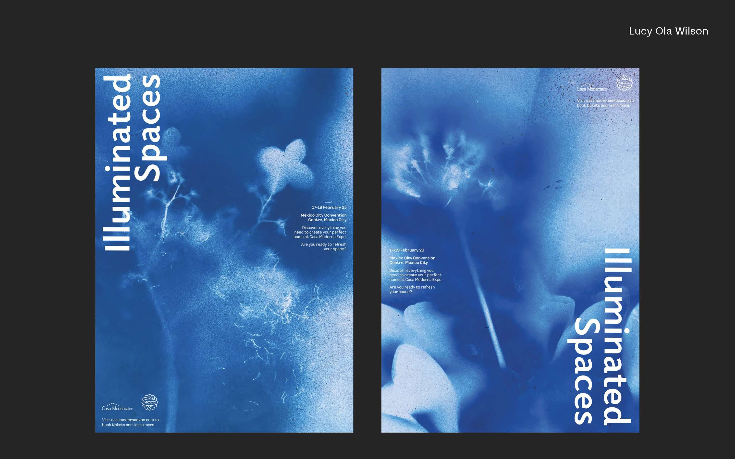 Illuminated Spaces | HANDMADE | TYPESETTING | VISUAL IDENTITY by Lucy Ola Wilson