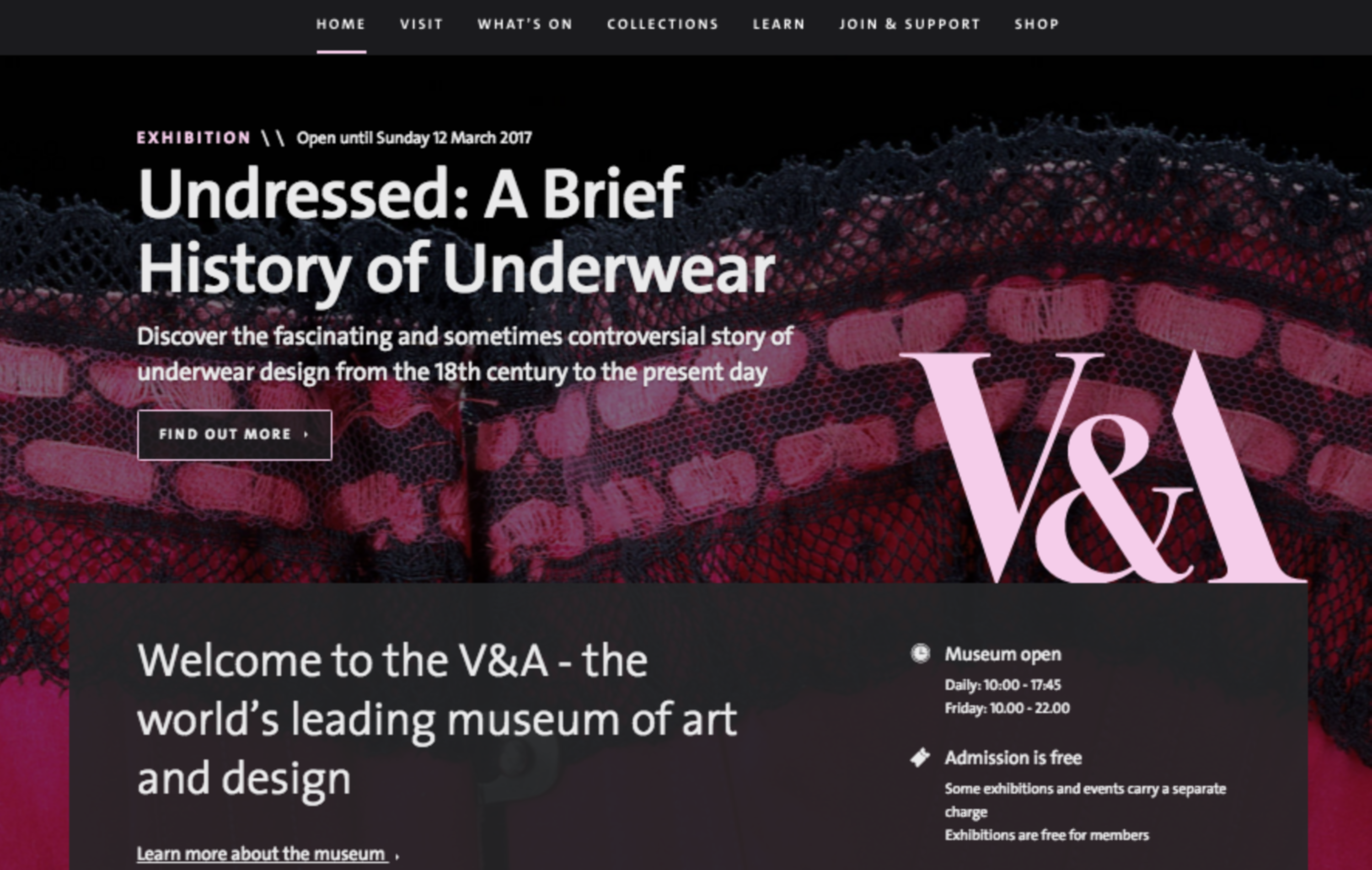 The new V&A website by V&A