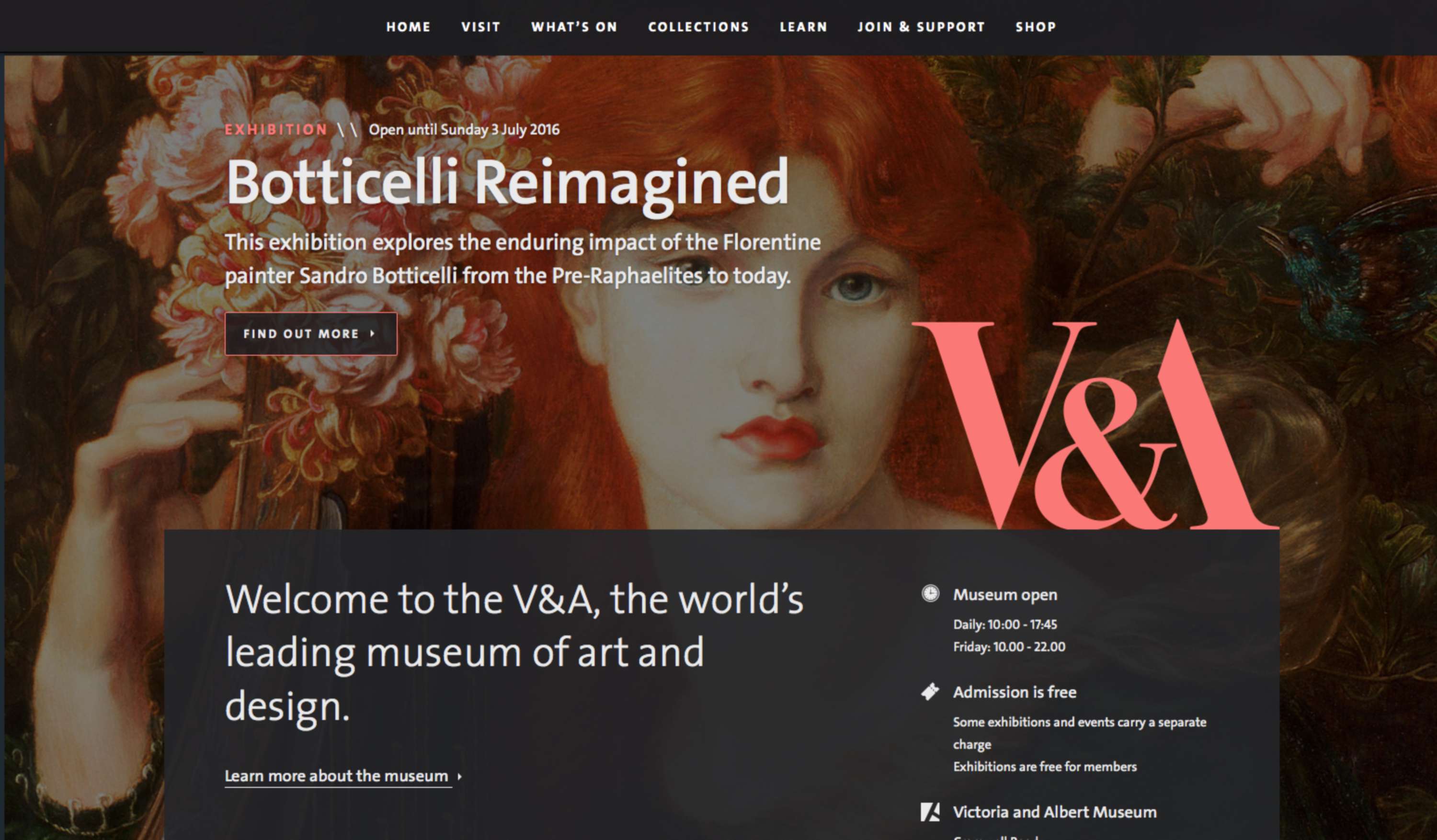 The new V&A website by V&A