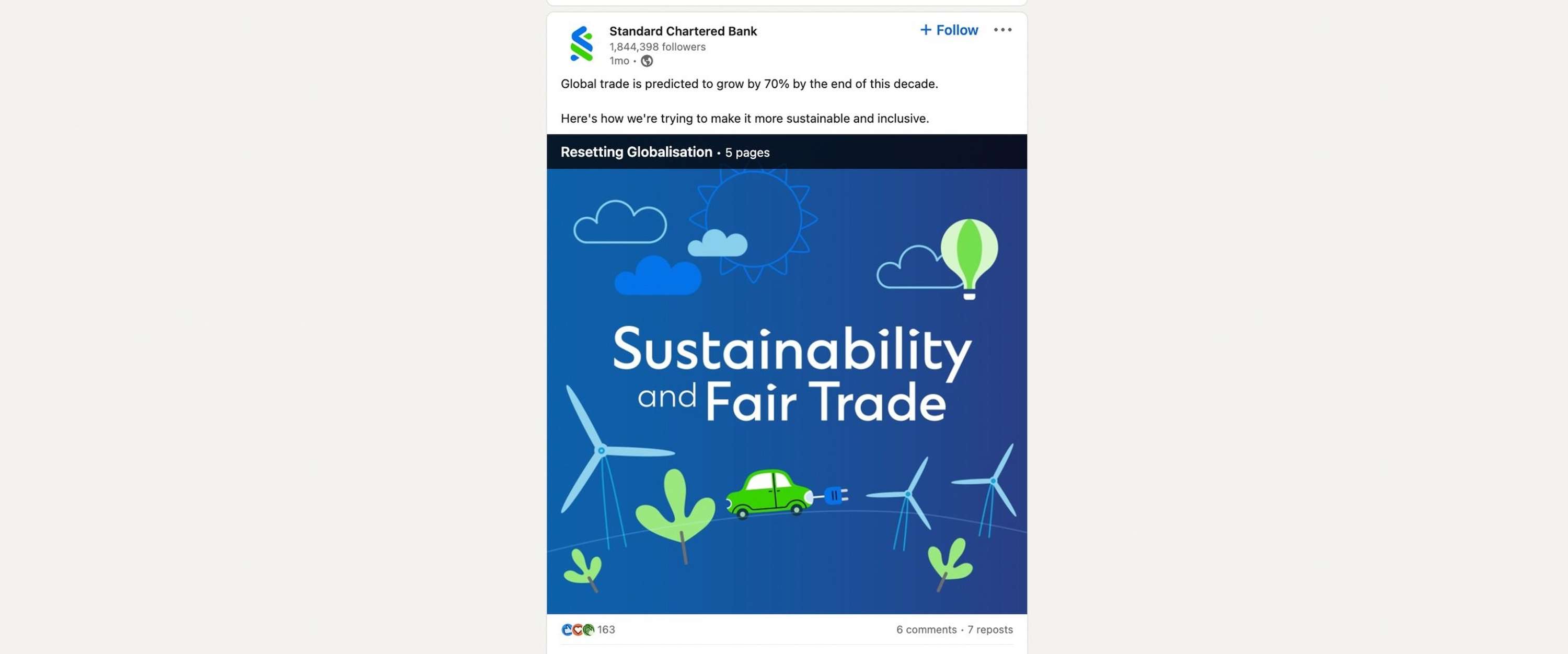 Standard Chartered social content design by Zoe Williams