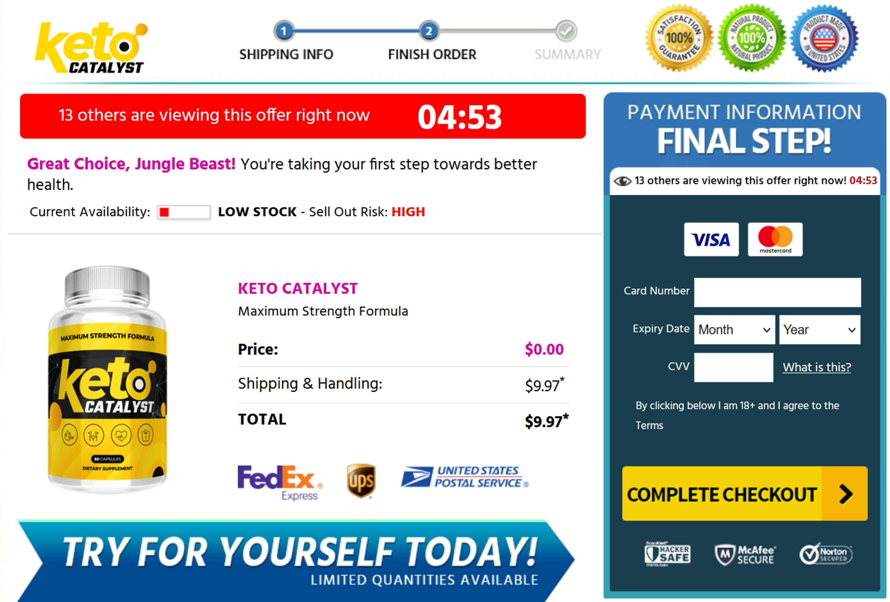 Keto Catalyst-Formulated with 100% Pure Ingredients that Boost Metabolism & Eliminates Unhealthy Fat! by Keto Catalyst