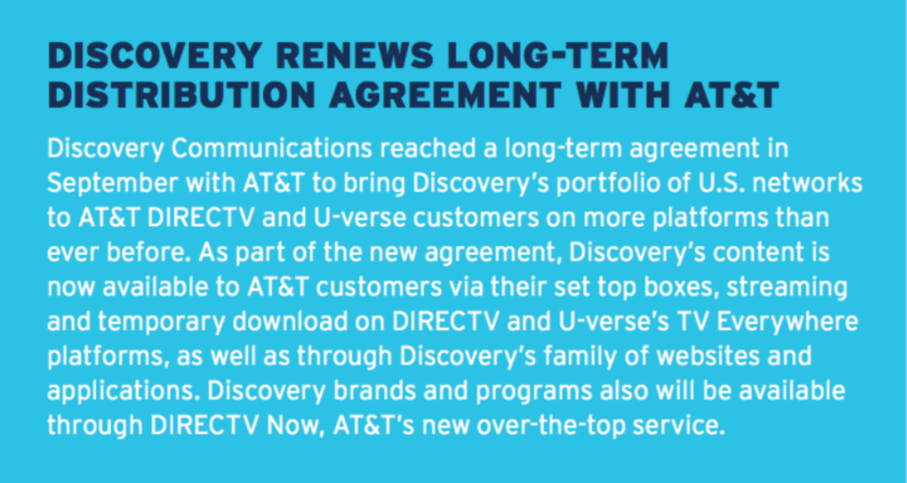 At a Glance by Discovery Networks International