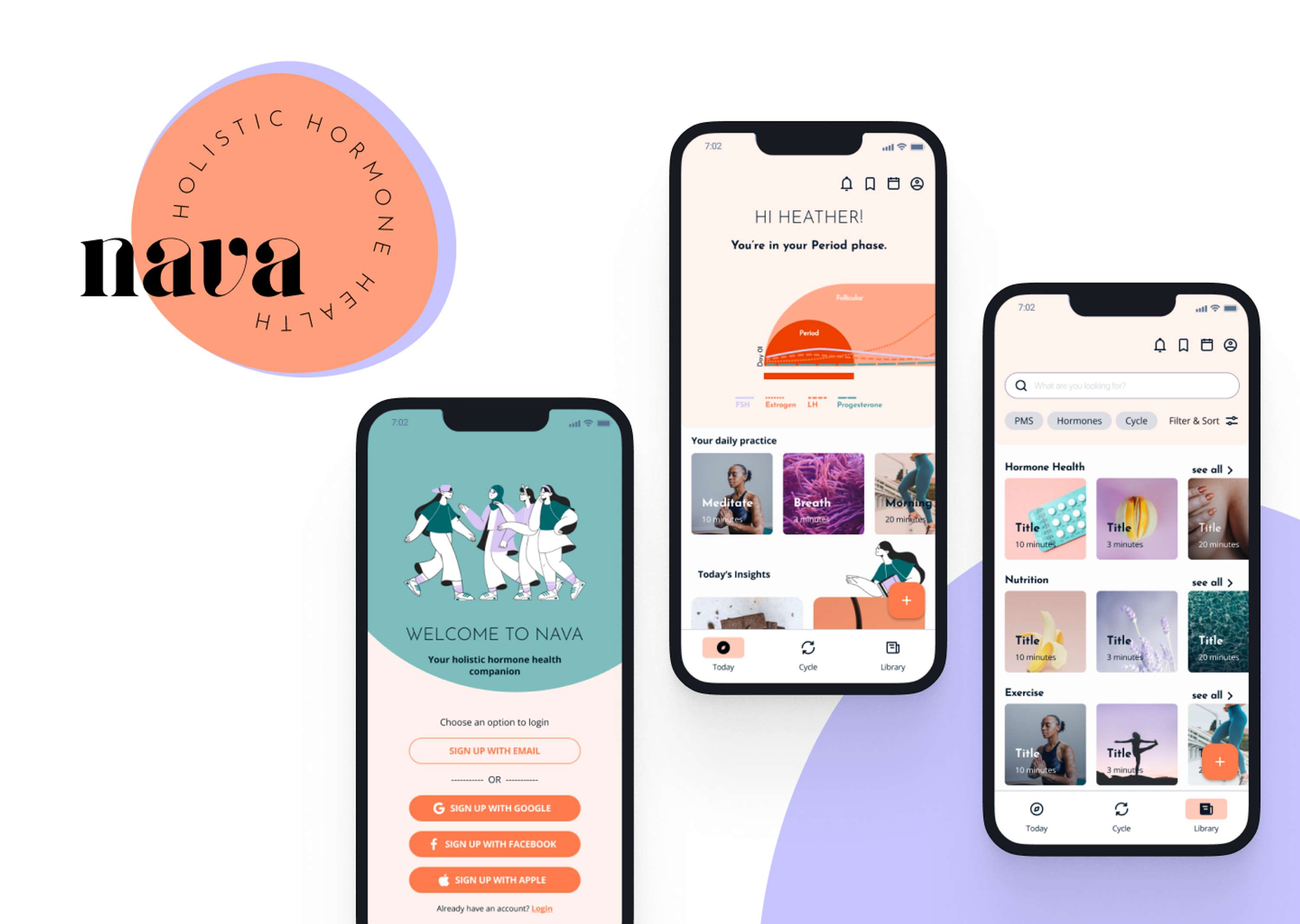 Nava - Hormone Health App by Karina Gratze